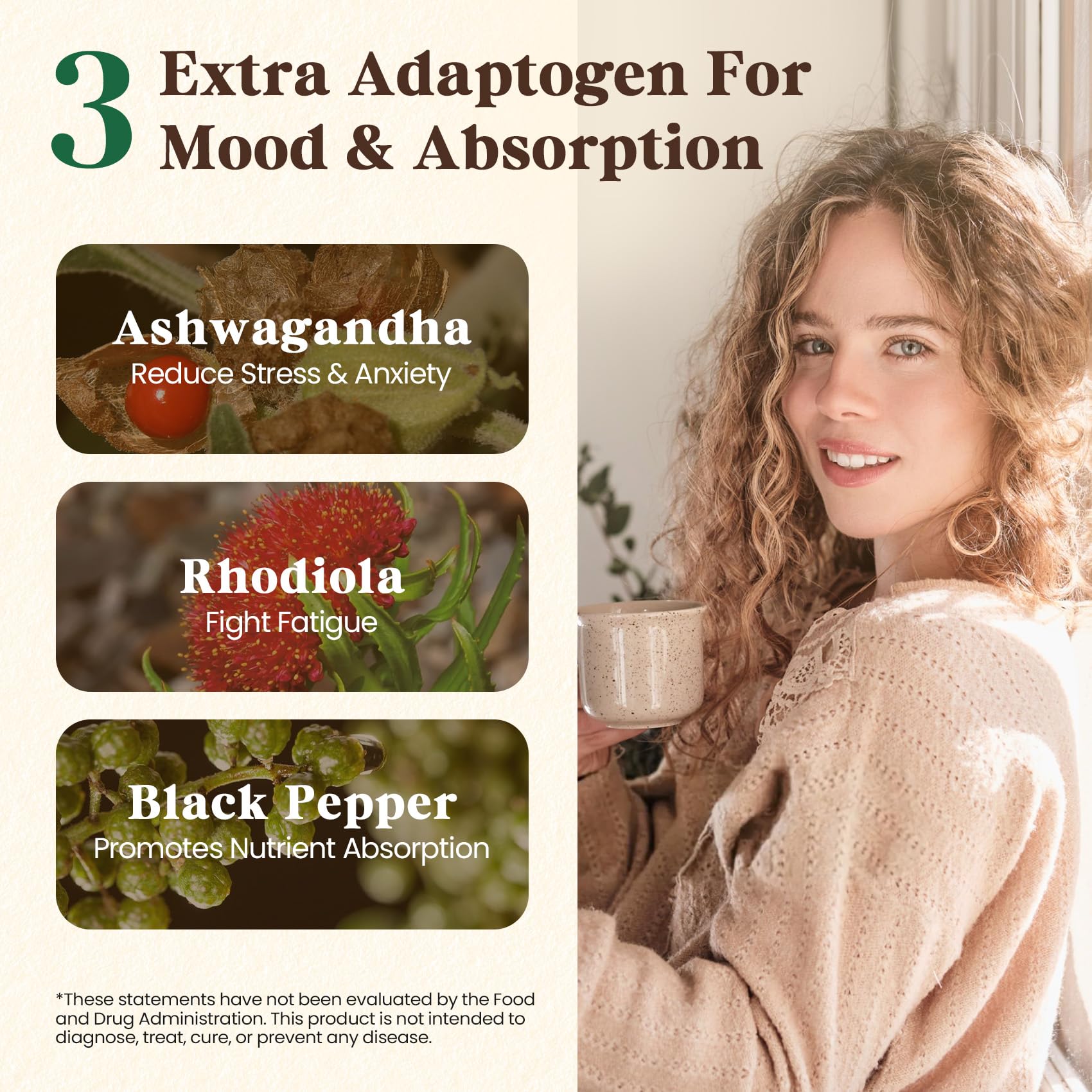 Fidus 16 Mushroom Supplement Powder with 17,300mg, 90 Day Servings Mushroom Coffee Alternative for Immunity, Focus & Energy with Ashwagandha, Lion's Mane, Chaga and Reishi, 100% Fruiting Bodies