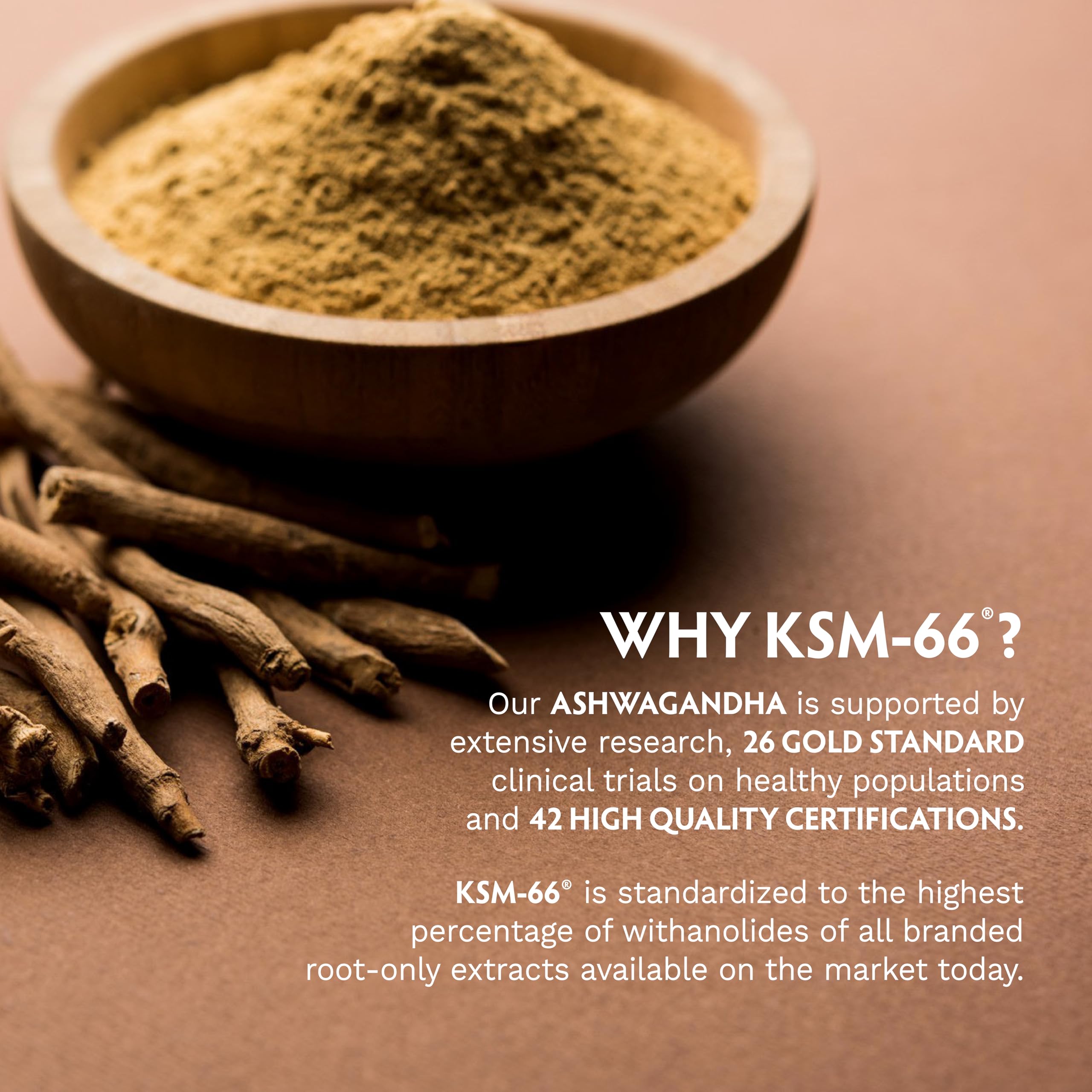 TRIBE ORGANICS Ashwagandha KSM 66 Pure Organic Root Powder Extract Ayurvedic Supplement - Focus Mood Support Increase Energy Strength 600mg of Natural KSM66 for Superior Absorption - 90 Capsules