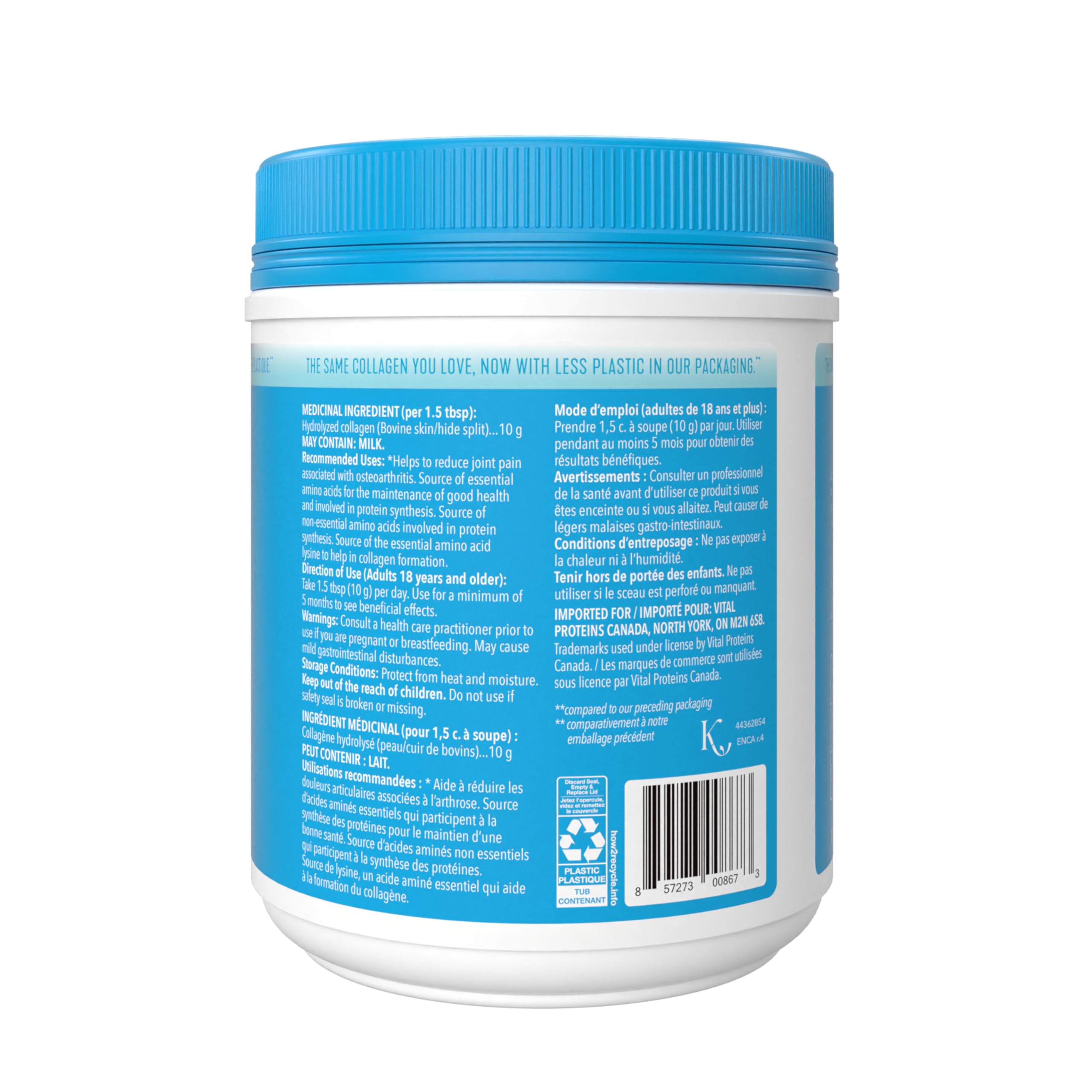 Vital Proteins Unflavoured Collagen Peptides, 567 GR