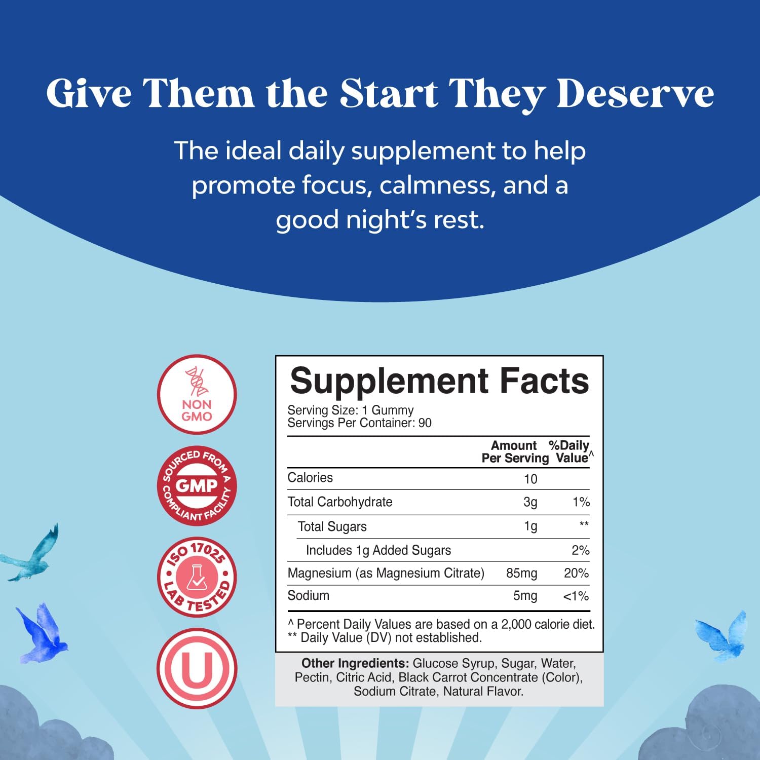 Kids Magnesium Gummies - Calm Relaxing Mg Citrate Supplement with Raspberry Flavor - Calm Magnesium Supplement for Nerve Health Muscles & Healthy Heart Support - Mag Citrate Gummies - 90 Count