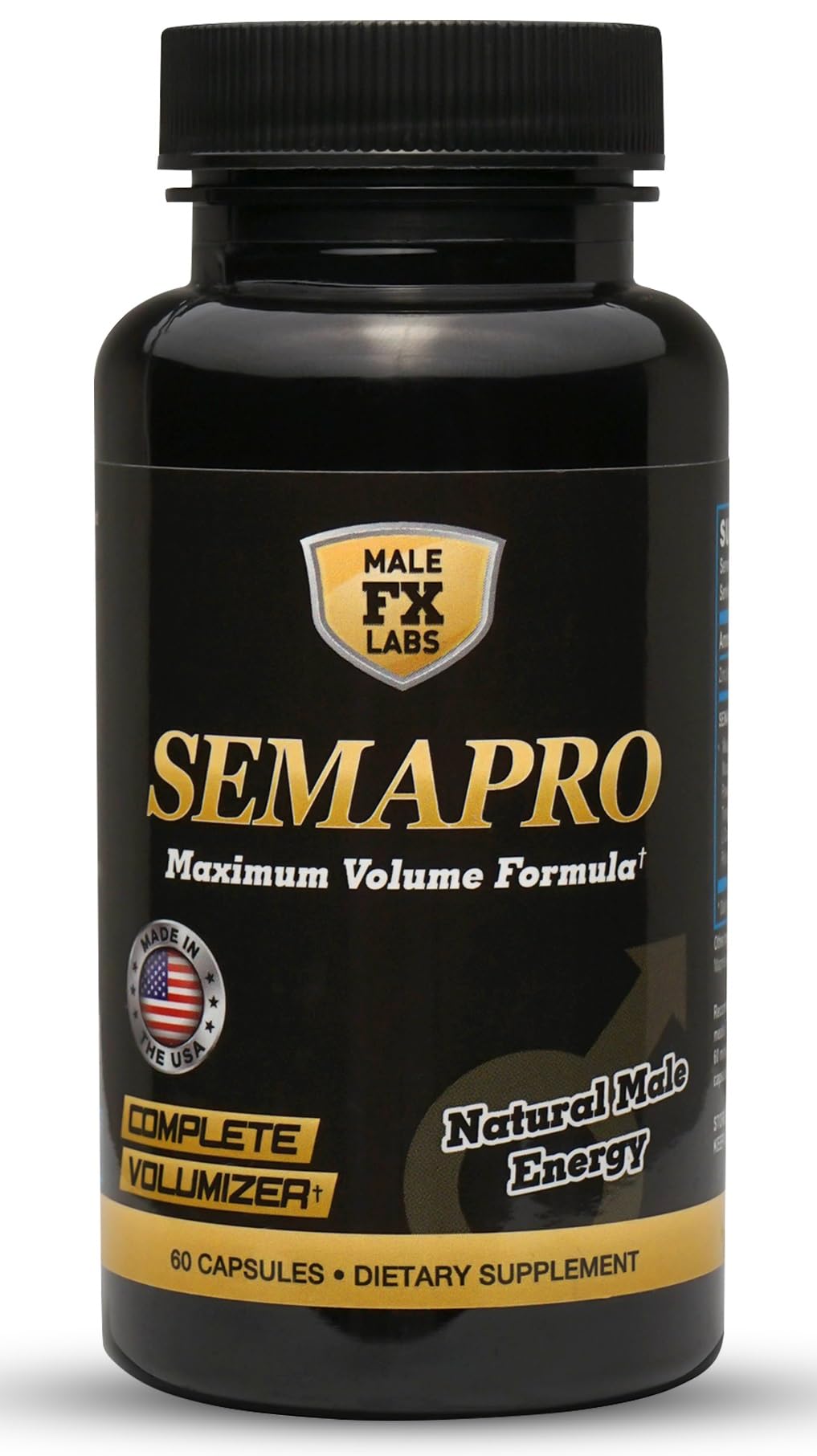 SEMAPRO - Extreme Semen Volumizer and Male Energy Formula - All Natural Endurance, Stamina & Semen Health - 60 caps (1 Month Supply)