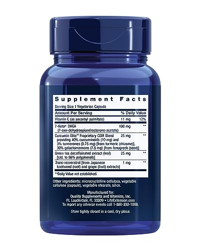 Life Extension 7-Keto DHEA Metabolite – Crank Up Your Fat-Burning Furnace – Non-GMO – Gluten-Free – 100 Mg – 60 Vegetarian Capsules