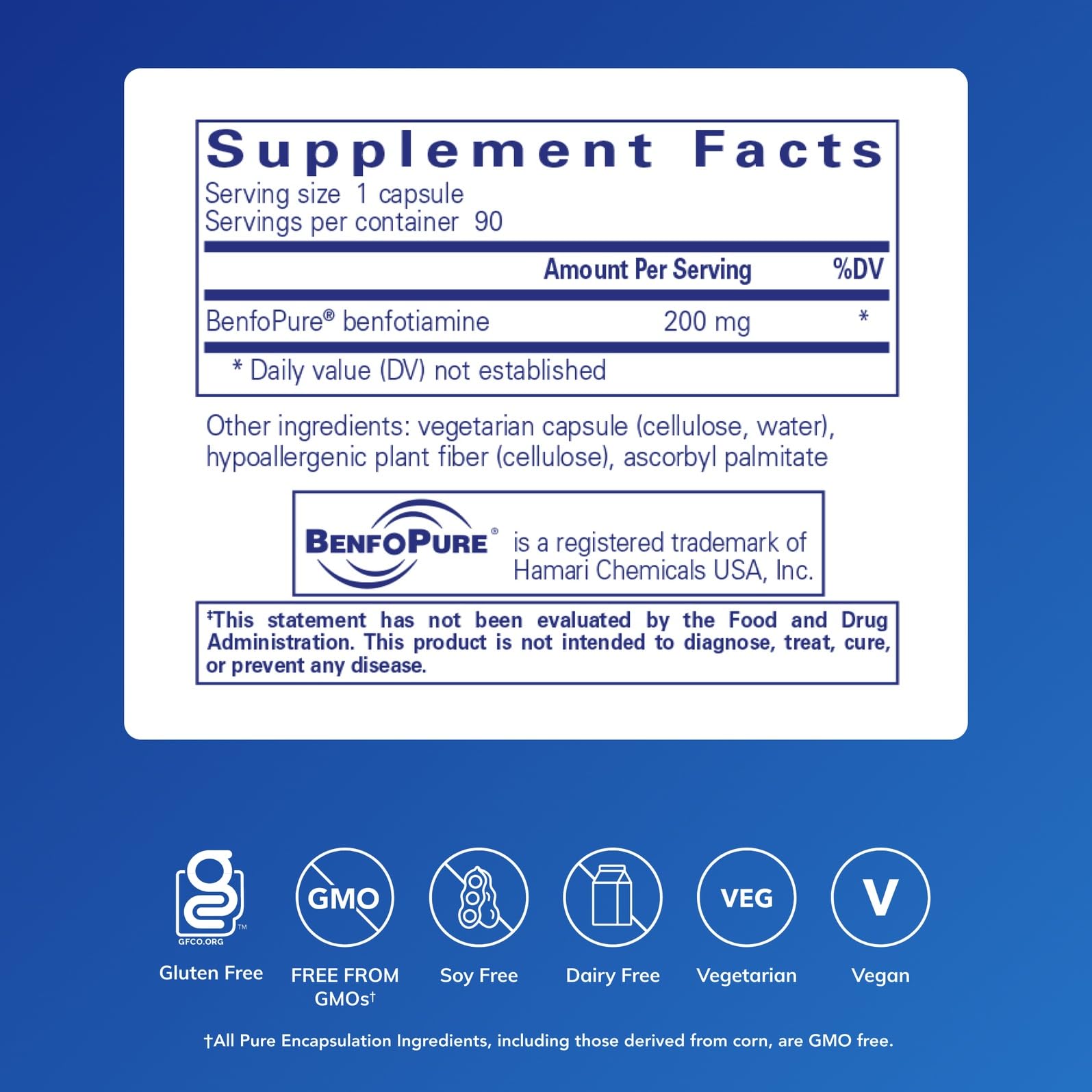 Pure Encapsulations BenfoMax 90's - 200 mg Benfotiamine - Vitamin B1 Thiamin Supplement - Supports Heart & Metabolism Health - Vegan & Non-GMO - 90 Capsules