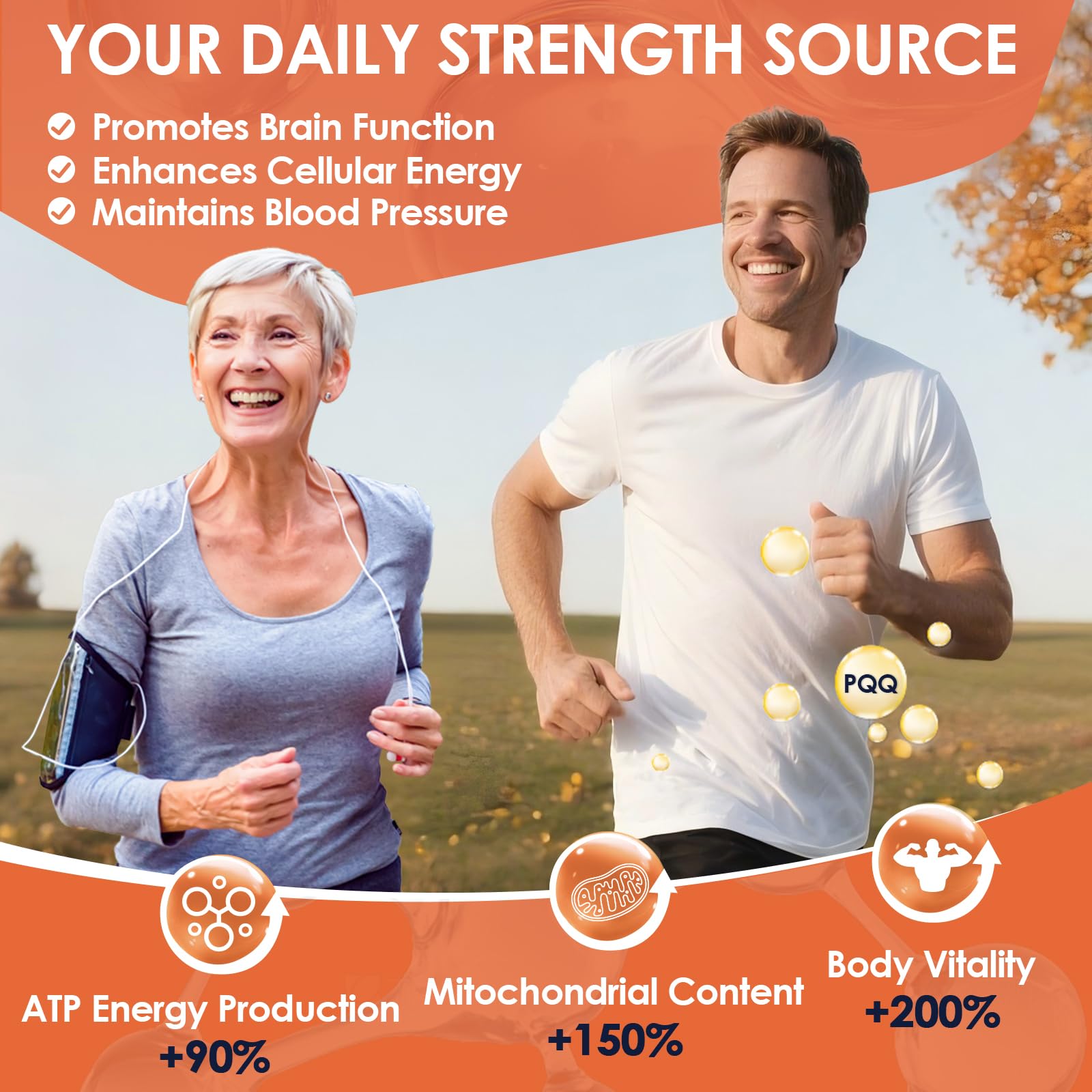 NATURE TARGET Ubiquinol CoQ10 200mg softgels with PQQ & Turmeric, High Absorption Coenzyme Q10 Supplement with ALA & Black Pepper, Antioxidant for Heart & Brain Health, Energy Production, 120 Count