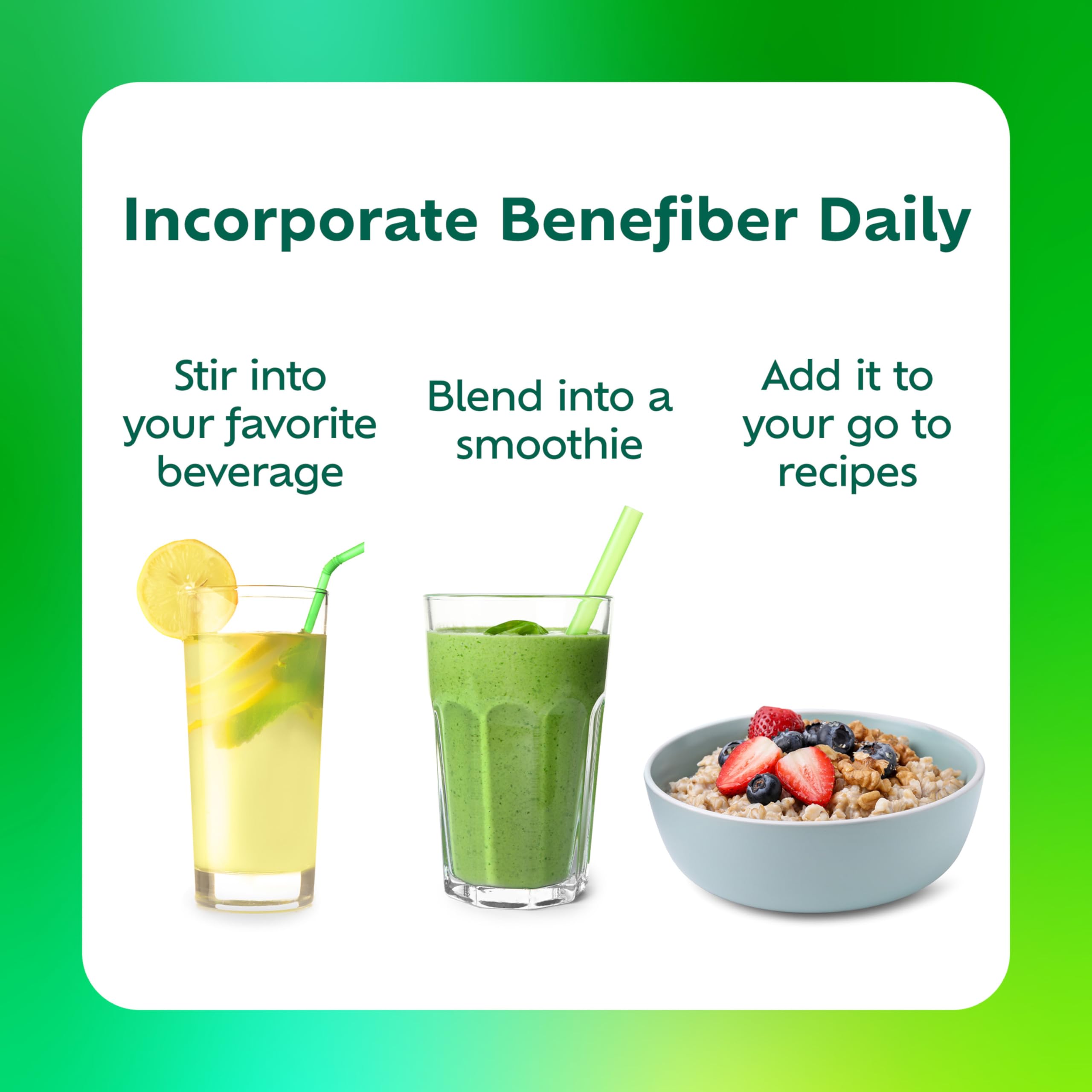 Benefiber Prebiotic Fiber + Supergreens Dietary Supplement Powder, Watermelon Lemonade Flavor, 8.8 oz (250g)