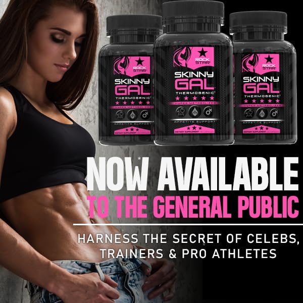 Weight Loss Pills for Women – Rockstar Skinny Gal Thermogenic Fat Burner, Fast-Acting Appetite Suppressant & Metabolism Booster, Max Strength, Keto Friendly