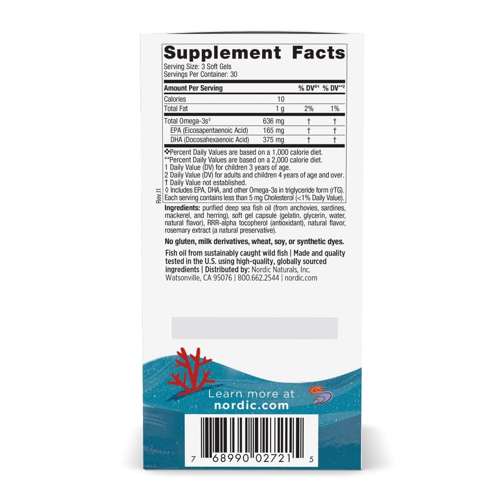 Nordic Naturals Children’s DHA Xtra, Berry Punch - 90 Mini Chewable Soft Gels for Kids - 636 mg Omega-3s EPA & DHA - Cognitive & Immune Function, Learning, Social Development - Non-GMO - 30 Servings