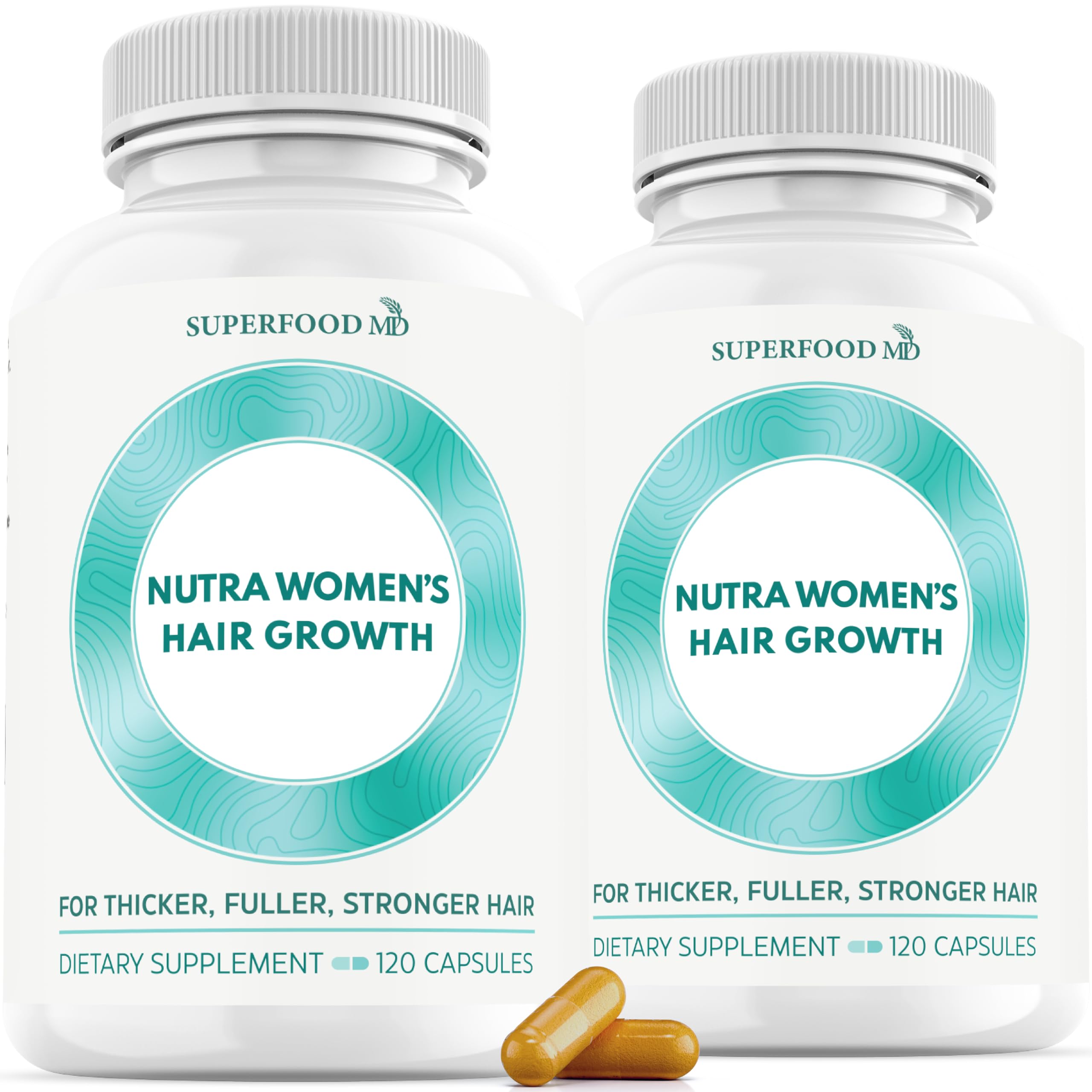 Women's Balance Hair Growth Supplements, Ages 45 and Up, Customer Proven for Visibly Thicker Hair and Scalp Coverage, Soy-Free, Made with 26 Ingredients including Beta Carotenes - 2 Month Supply
