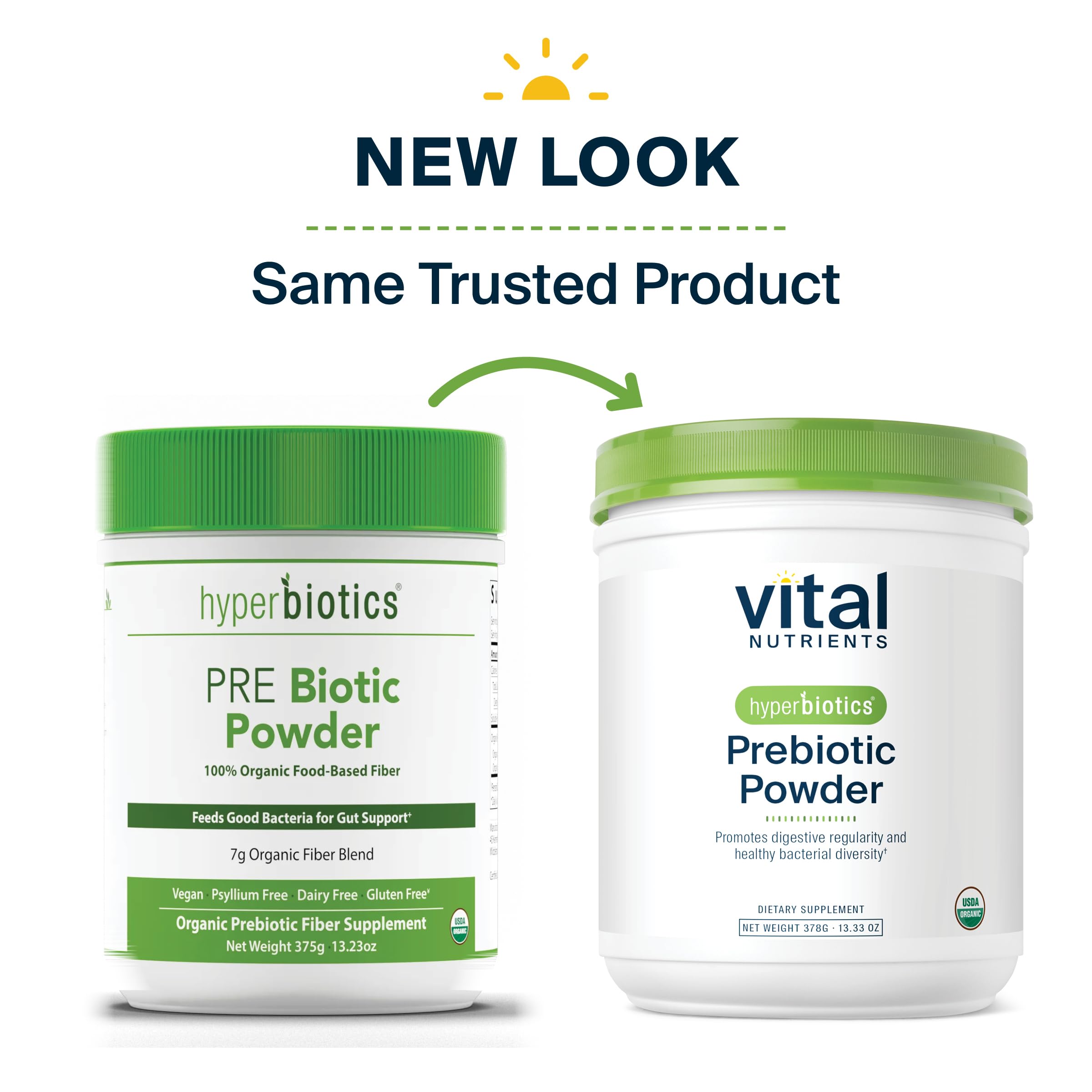 Hyperbiotics Vital Nutrients Organic Prebiotic Fiber Powder | Supports Gut Health and Digestive Regularity | Soluble Fiber Supplement for Women and Men | Vegan Organic Fiber Powder | 54 Servings