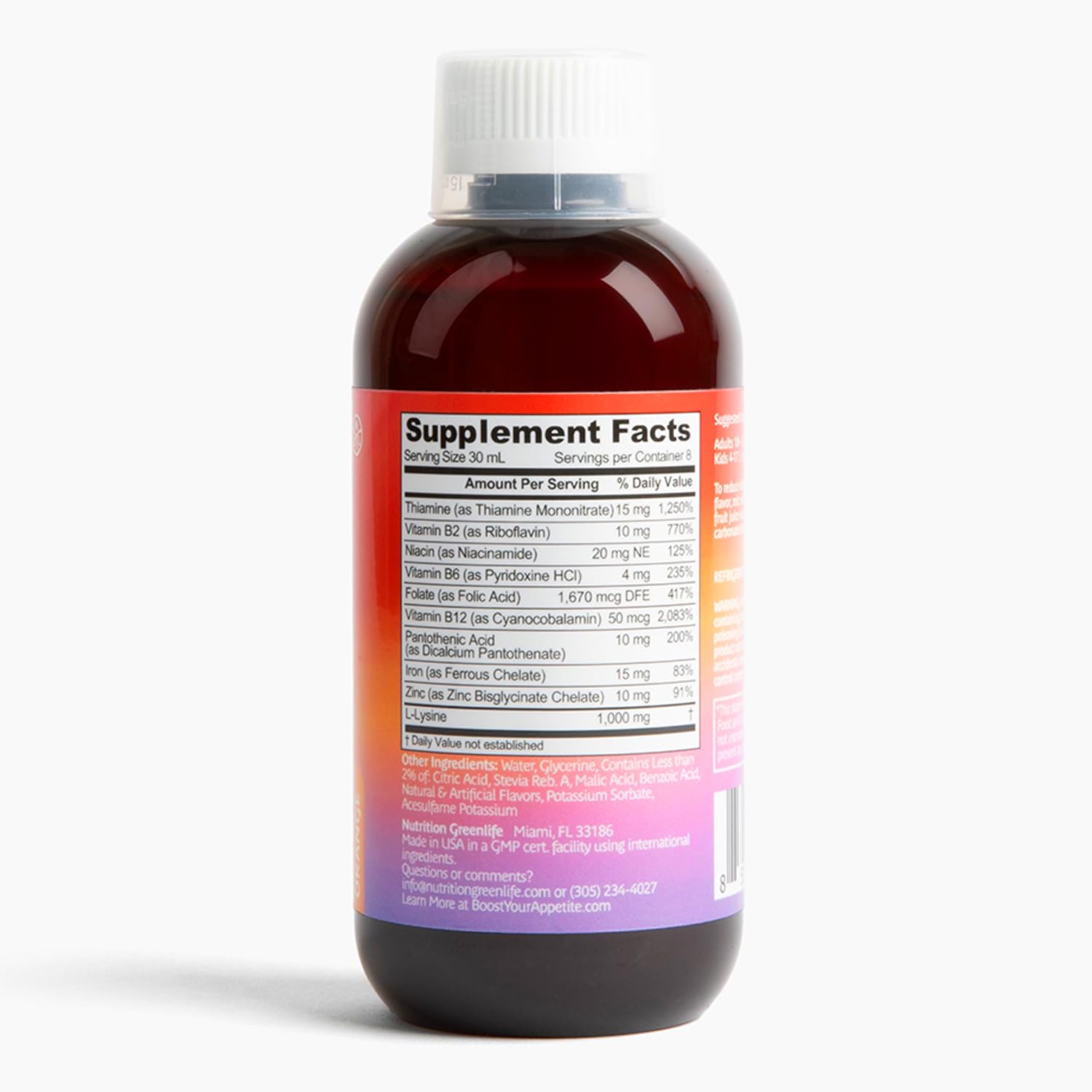 Appetite Booster Weight Gain Stimulant Supplement Eat More for Underweight Adults & Kids 4+ Fortified with Vitamins B1,B2,B3,B5,B6,B12, Folic Acid, Iron, Zinc, Amino Acids, Flax Seed Oil