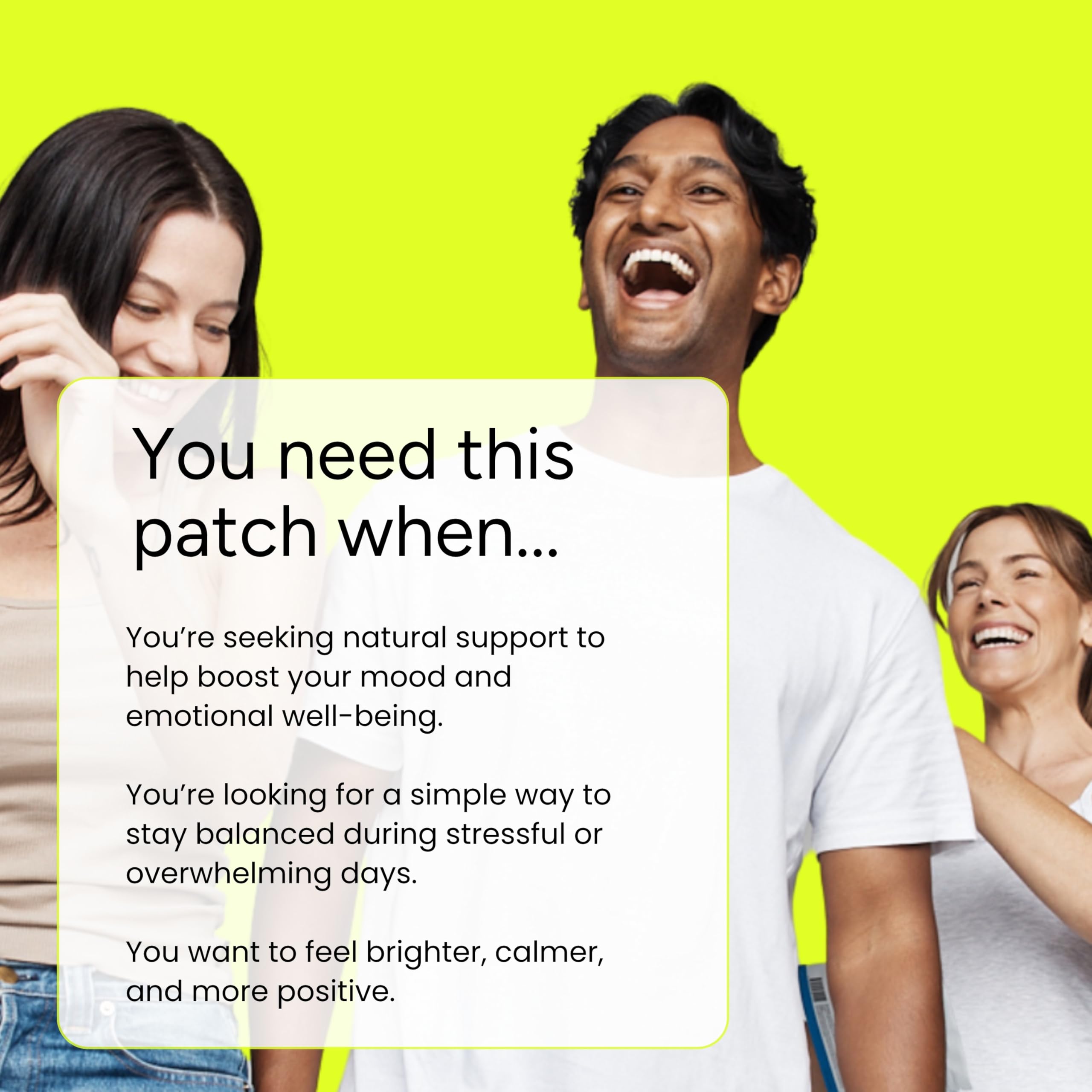 The Patch Remedy Happy Patch | 5-HTP, L-Theanine, Rhodiola, Inositol, B6, Vitamin D3 | 30 Patches