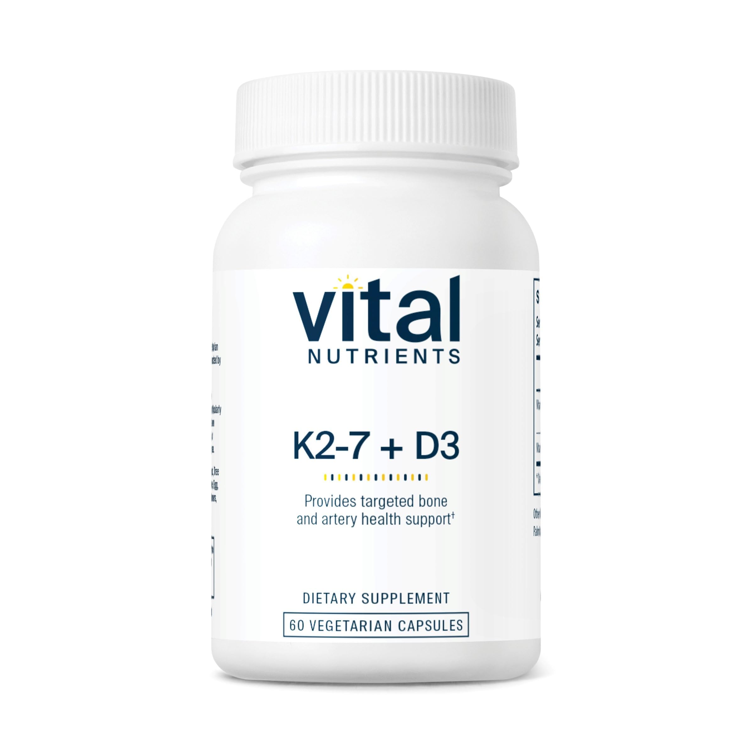 Vital Nutrients Vitamin D3 + K2-2000 IU - Vitamin D3 K2 Supplement - Vitamin D Complex for Healthy Calcium Levels, Muscle & Bone Health - Gluten, Dairy, Soy Free - 60 Capsules