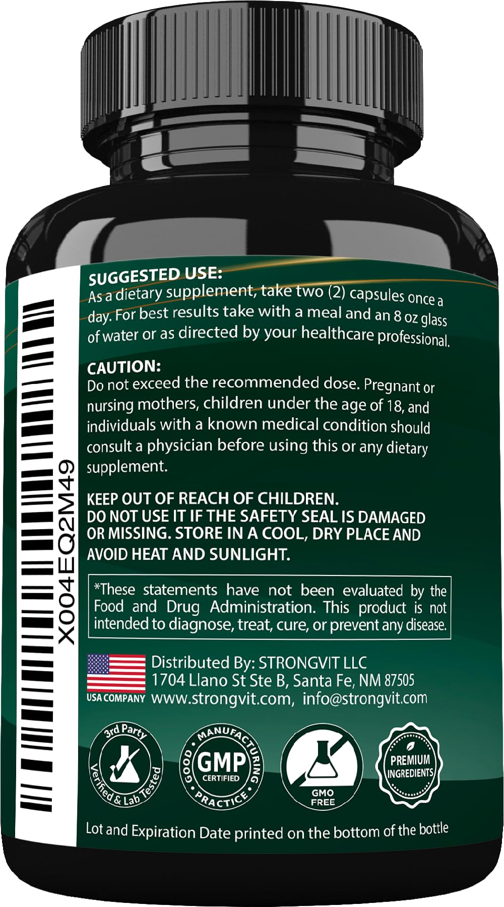 StrongVit Sea Moss Black Seed Oil Ashwagandha Ginger, Organic Sea Moss Capsules with Burdock Root, Irish Seamoss Pills with Bladderwrack, Advanced Multimineral Supplement, USA