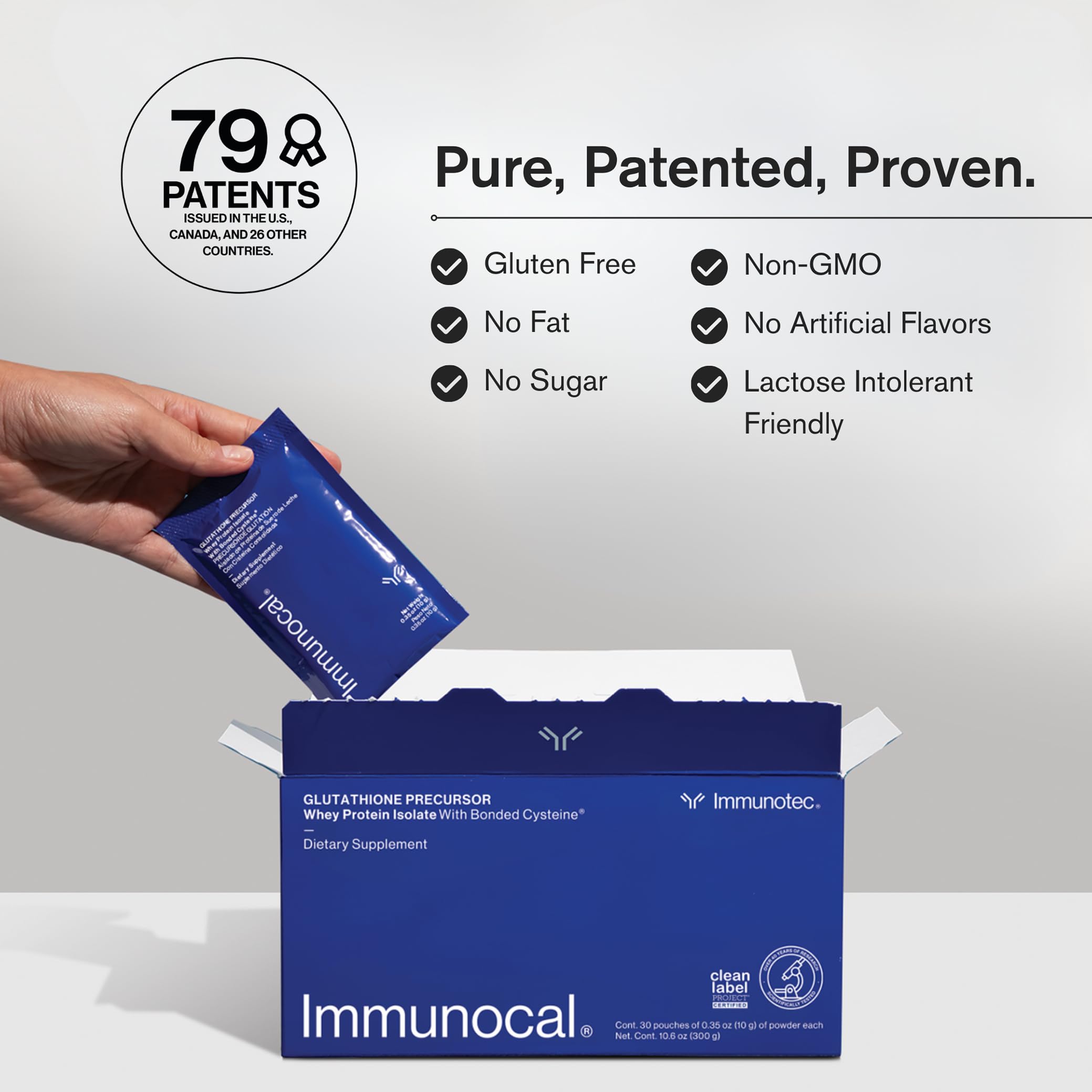 Immunocal Glutathione Precursor – Whey Protein Isolate, Immune Support, Master Antioxidant, Detox Cleanse + Brain Health | Fat-Free, Sugar-Free, Lactose-Intolerant Friendly | 30 Servings