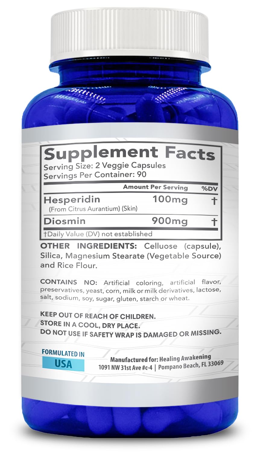 Healing Awakening Hesperidin Plus 1000mg Per Serving (180 Vegetarian Capsules)