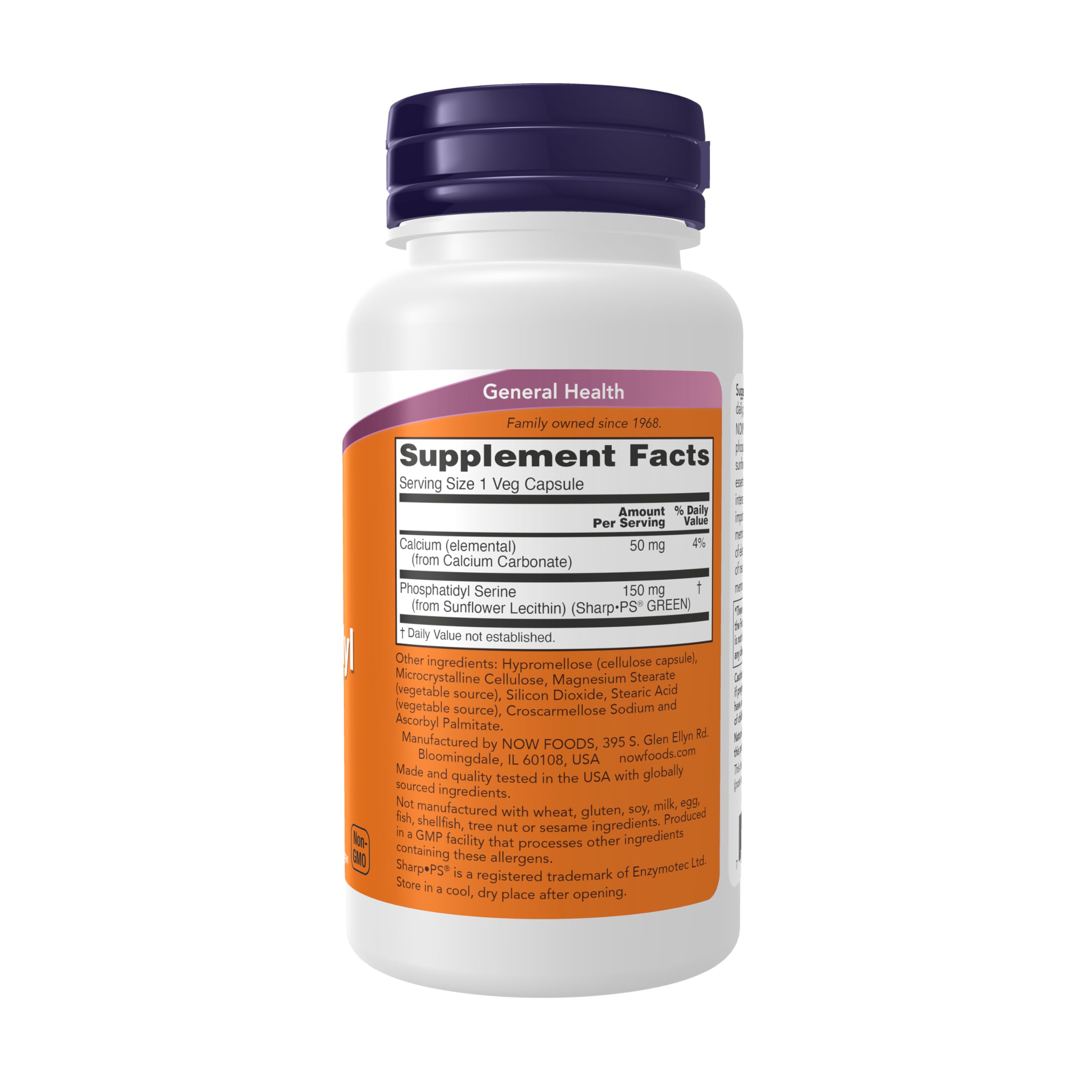 NOW Foods Supplements, Soy-Free Phosphatidyl Serine (150mg), Brain Health*, 60 Veg Capsules
