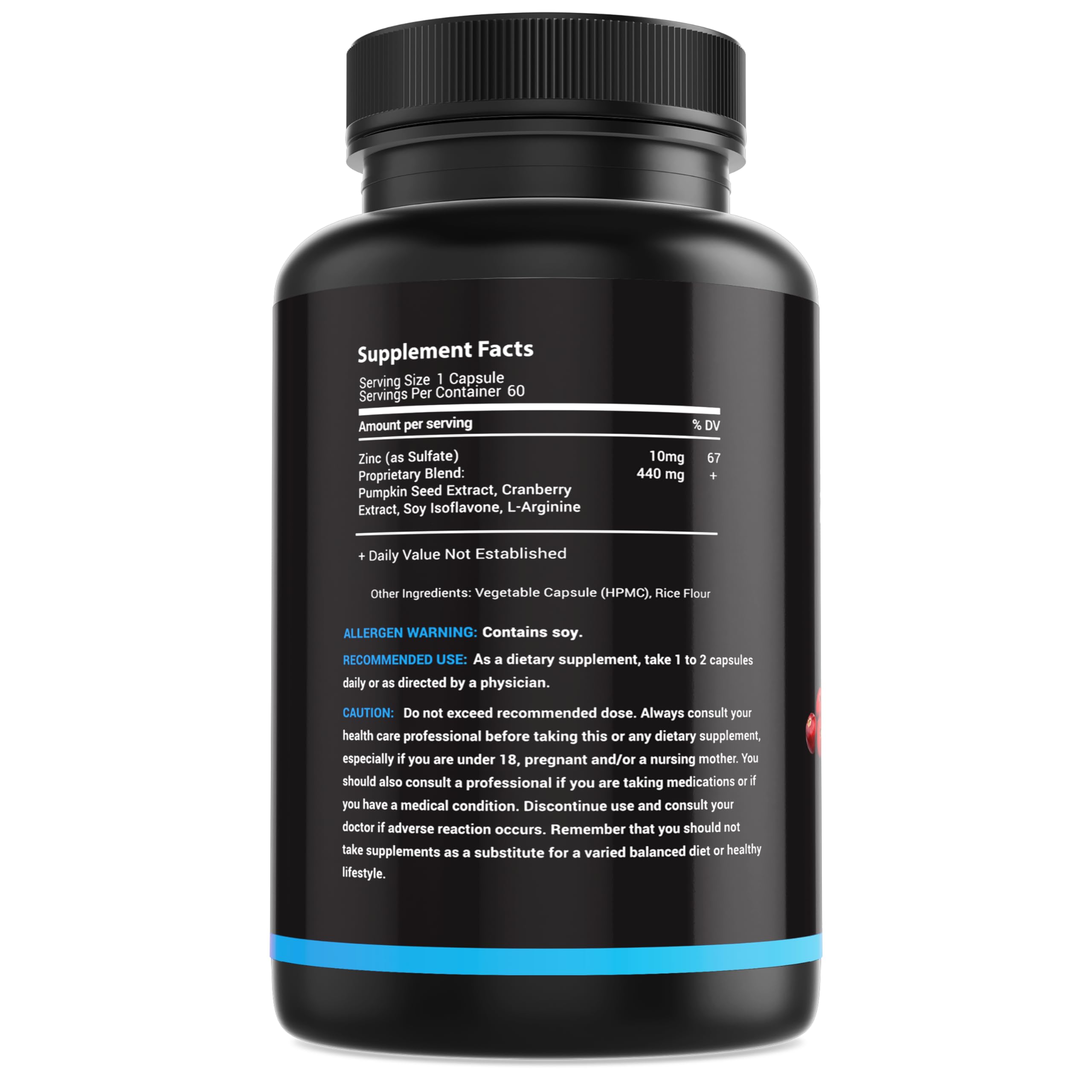 MaxX Labs Bladder Control Supplement - Overactive Bladder Control Pills - Potent Blend of Pumpkin Seed Oil, Cranberry Extract & Vitamin D3 - Urinary Tract Infection Treatment for Women & Men - 60Ct