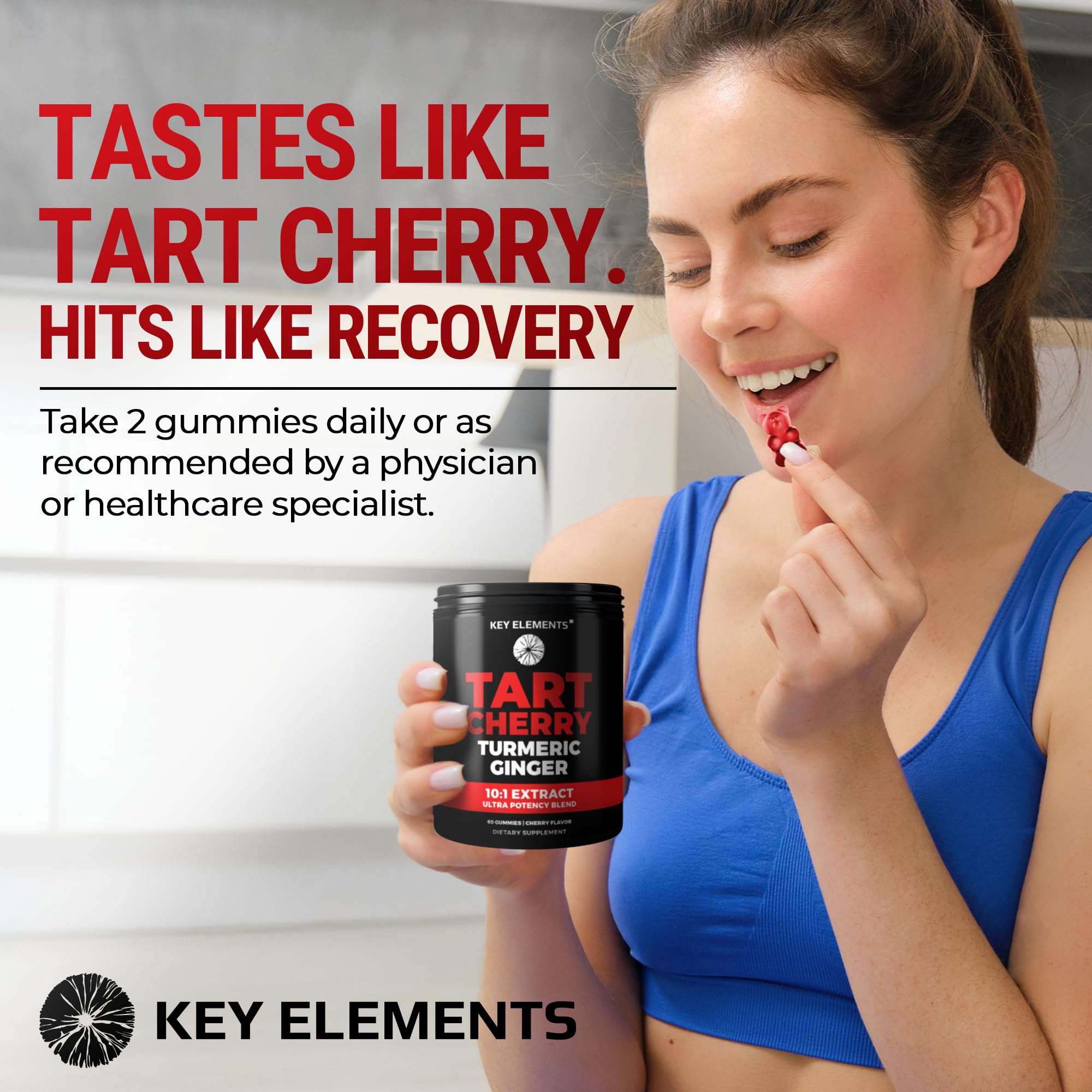 [Ultra Strength] Tart Cherry Gummies Extract with Turmeric & Ginger - Natural Tart Cherry Supplement for Uric Acid Cleanse Support & Recovery Gummies