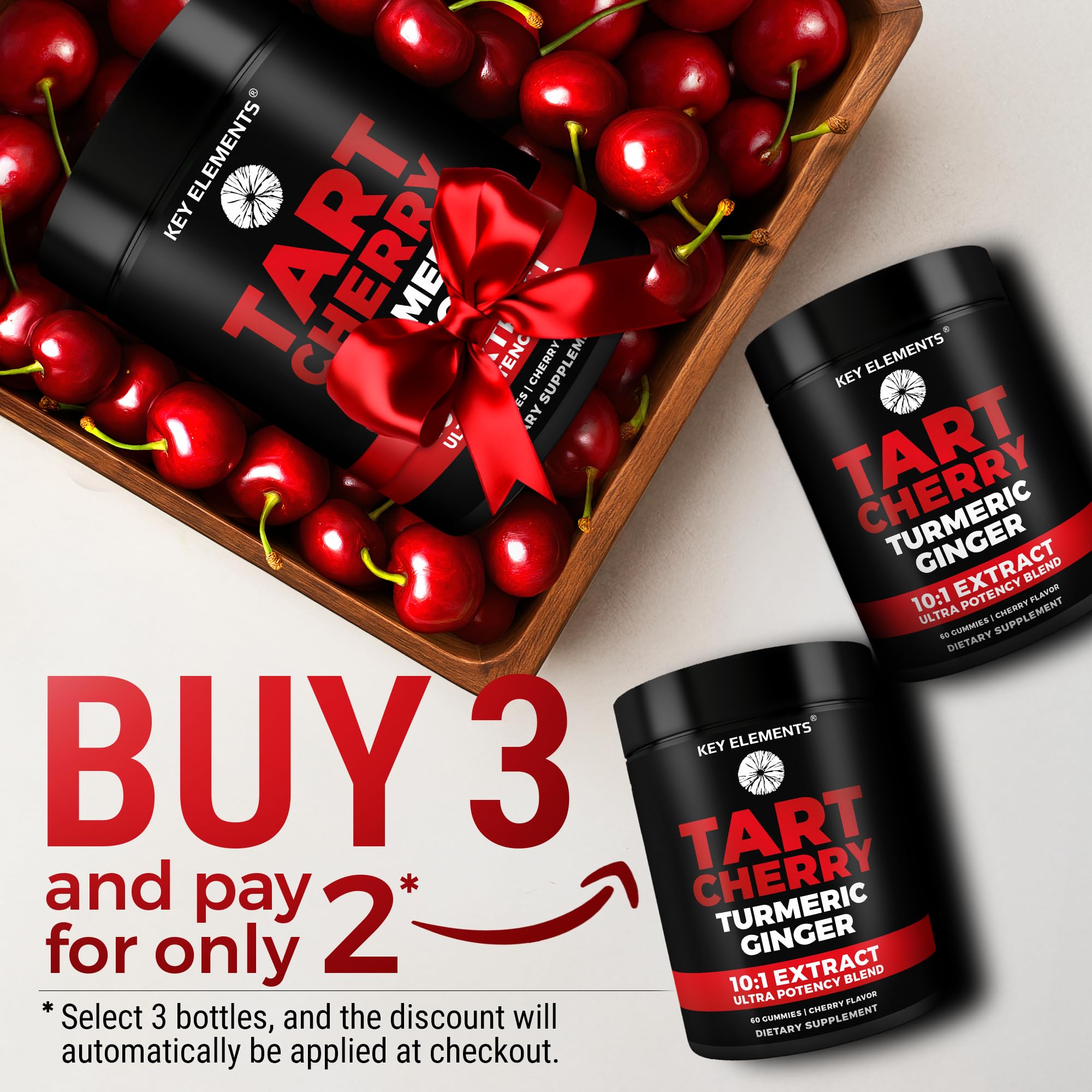 [Ultra Strength] Tart Cherry Gummies Extract with Turmeric & Ginger - Natural Tart Cherry Supplement for Uric Acid Cleanse Support & Recovery Gummies