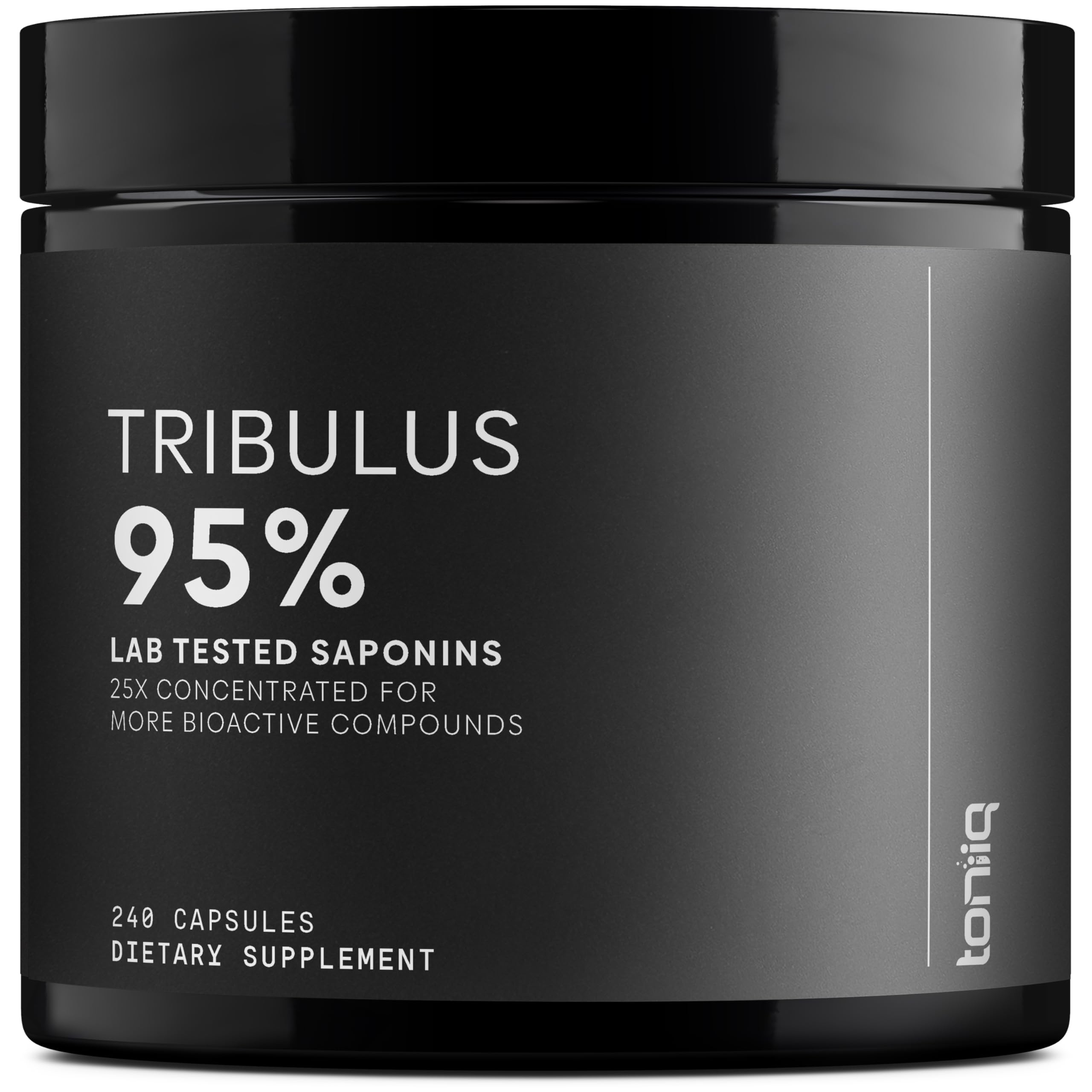 Toniiq Tribulus Terrestris for Men - Ultra High Potency 25:1 Extract with 95% Saponins - 1300mg Pure & Concentrated Formula - Third-Party Lab Tested for Purity & Quality - 240 Capsules