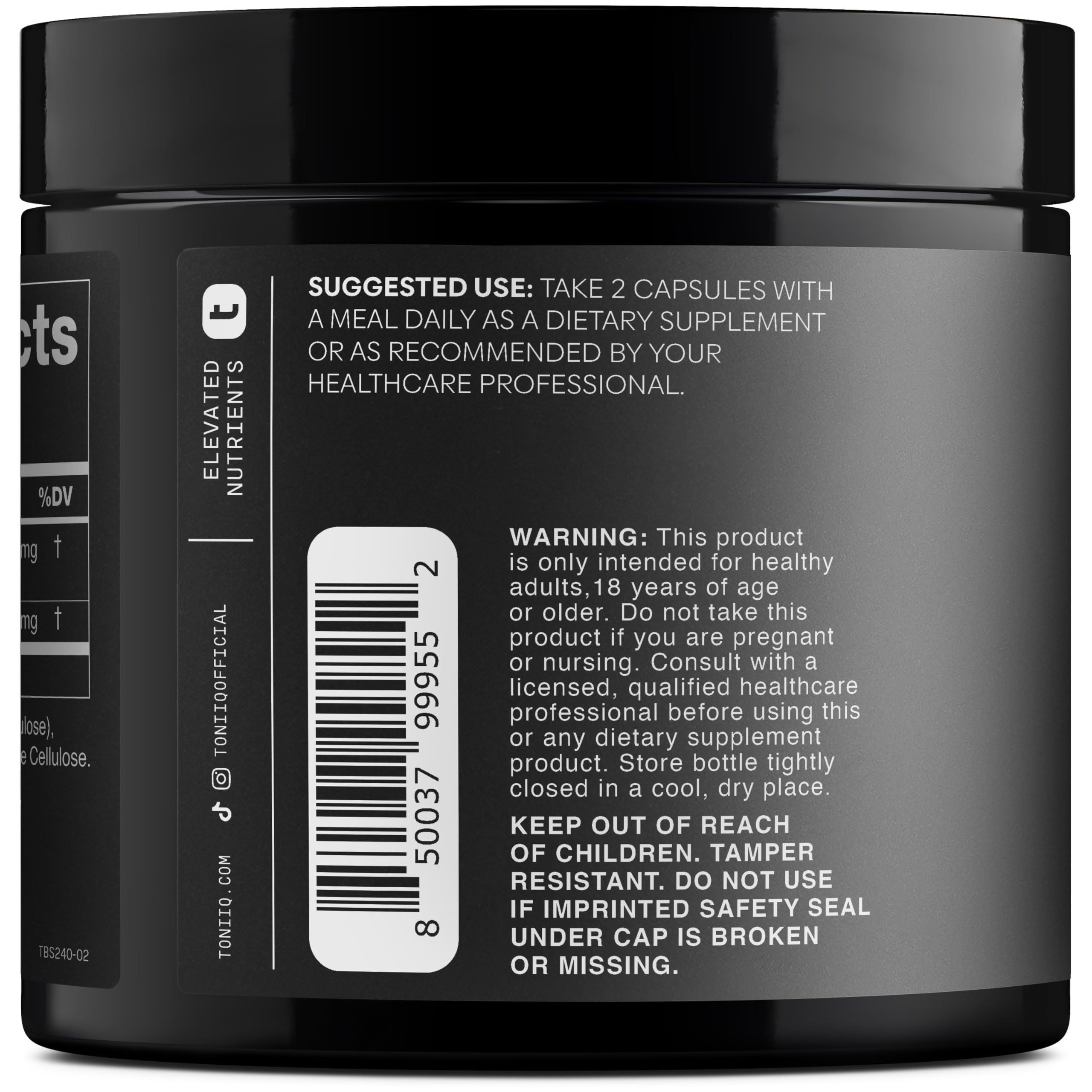 Toniiq Tribulus Terrestris for Men - Ultra High Potency 25:1 Extract with 95% Saponins - 1300mg Pure & Concentrated Formula - Third-Party Lab Tested for Purity & Quality - 240 Capsules