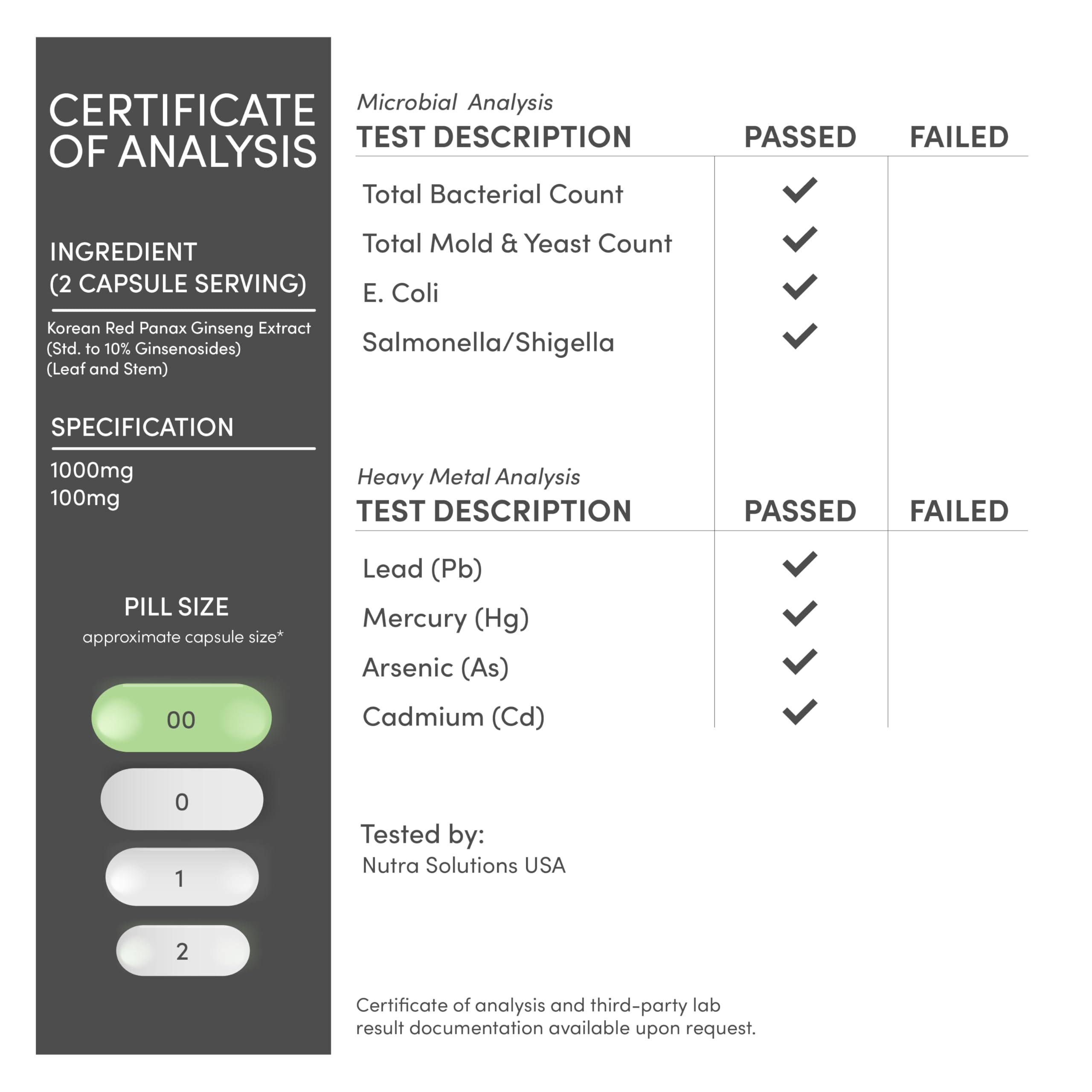 Ginseng Capsules (Korean Red Ginseng Extract, Panax Ginseng 10% Ginsenosides) (4 Month Supply) 240 Vegan Capsules - 1,000mg per Serving for Mood, Cognitive Function and Energy Support by Double Wood