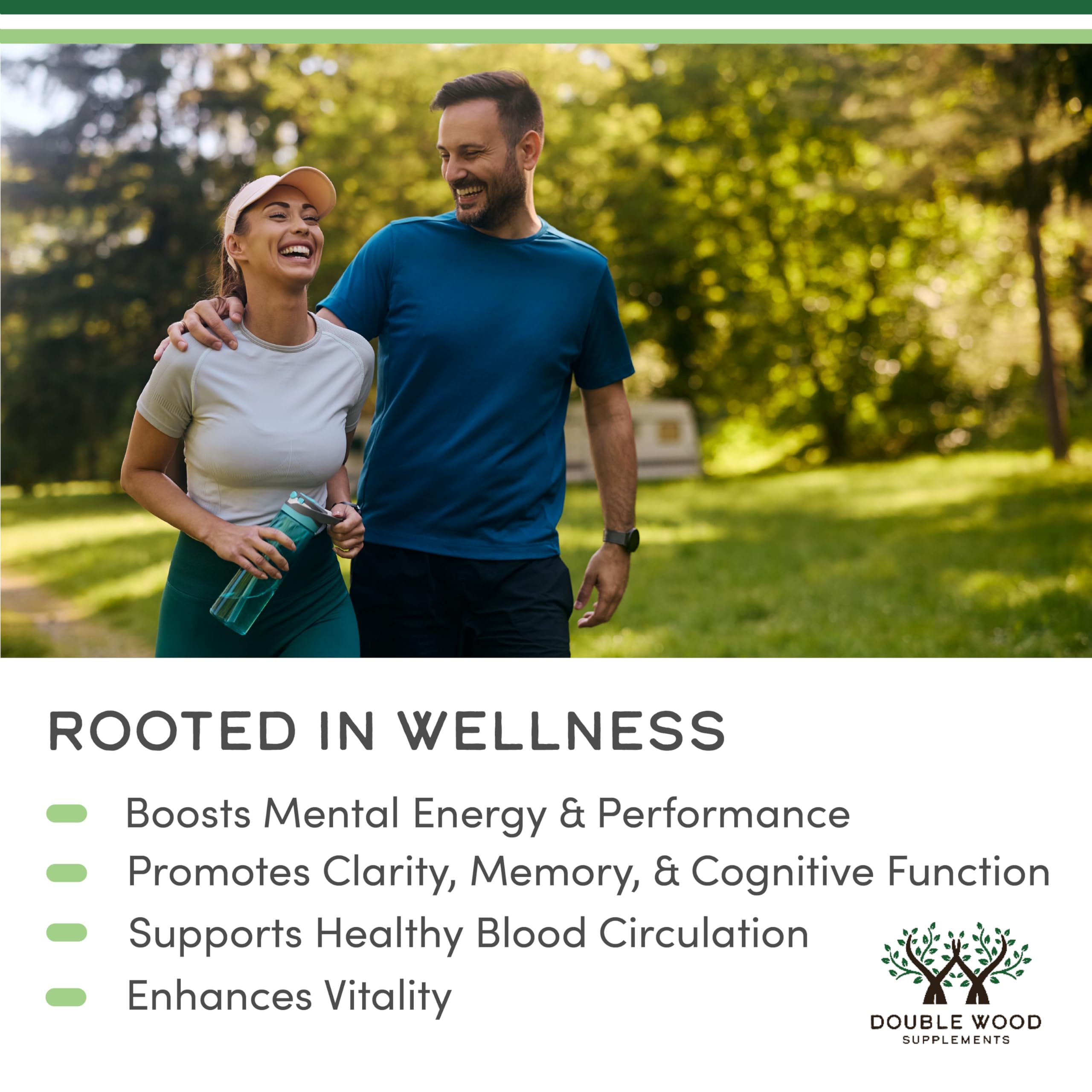 Ginseng Capsules (Korean Red Ginseng Extract, Panax Ginseng 10% Ginsenosides) (4 Month Supply) 240 Vegan Capsules - 1,000mg per Serving for Mood, Cognitive Function and Energy Support by Double Wood