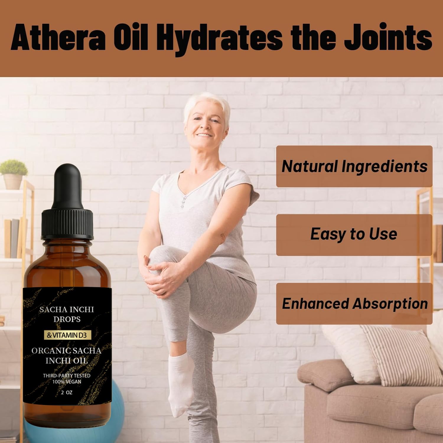 Athera Drops Organic Sacha Inchi, Athera Oil Hydrates The Joints for Menopausal Joint Dryness, Rich in Vitamin D3 (1)