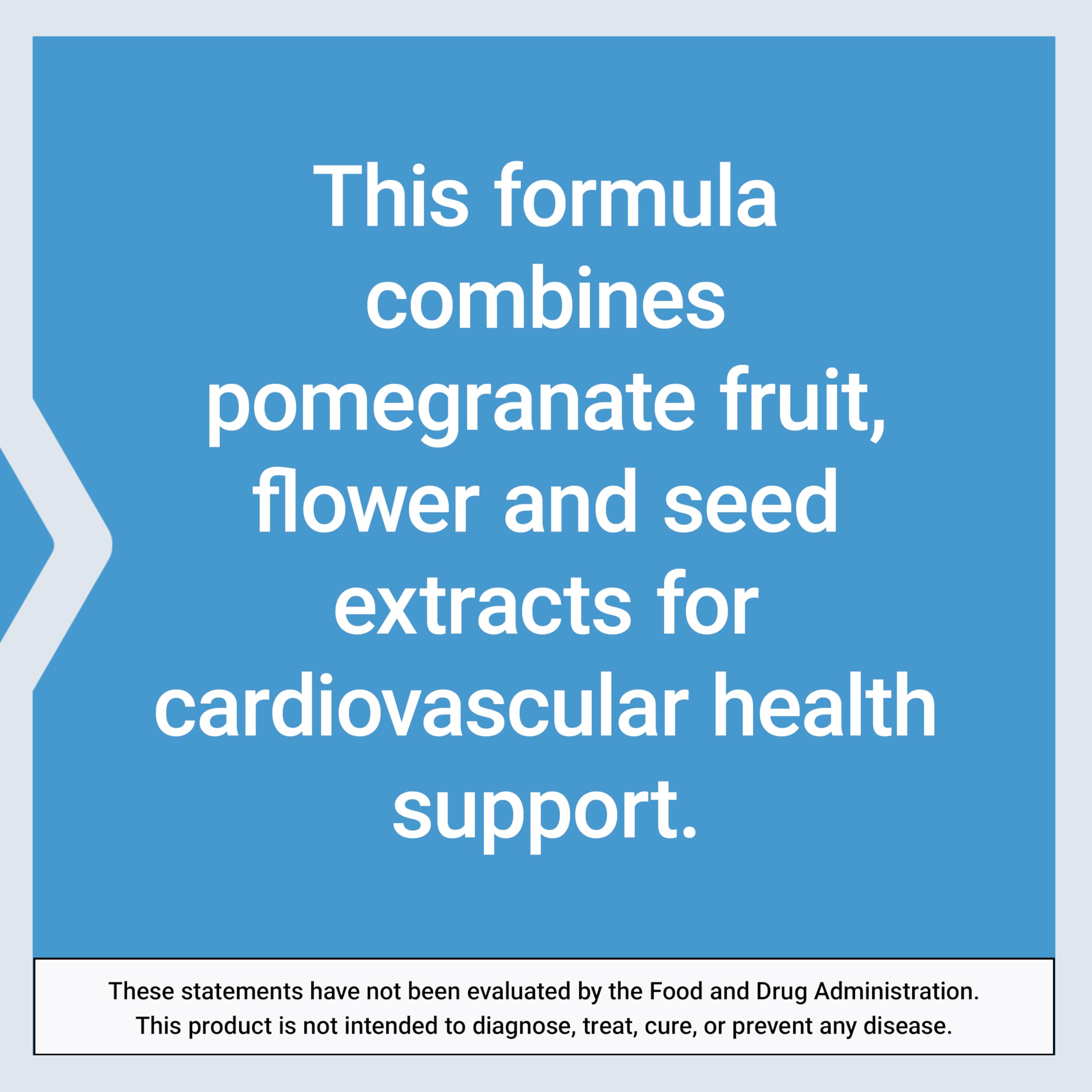 Life Extension Pomegranate Complete, Fruit Extract, Flower, Seed Oil Extract, Cardiovascular Health, antioxidant Support, superfood Supplement, Gluten Free, Non-GMO, 30 softgels