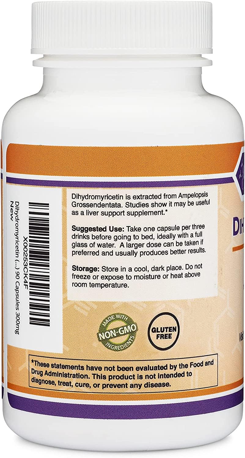 Dihydromyricetin (DHM) (Hovenia Dulcis Extract) Supplement for Liver Support (Naturally Obtained from The Oriental Raisin Tree) 90 Capsules 300mg Analysis