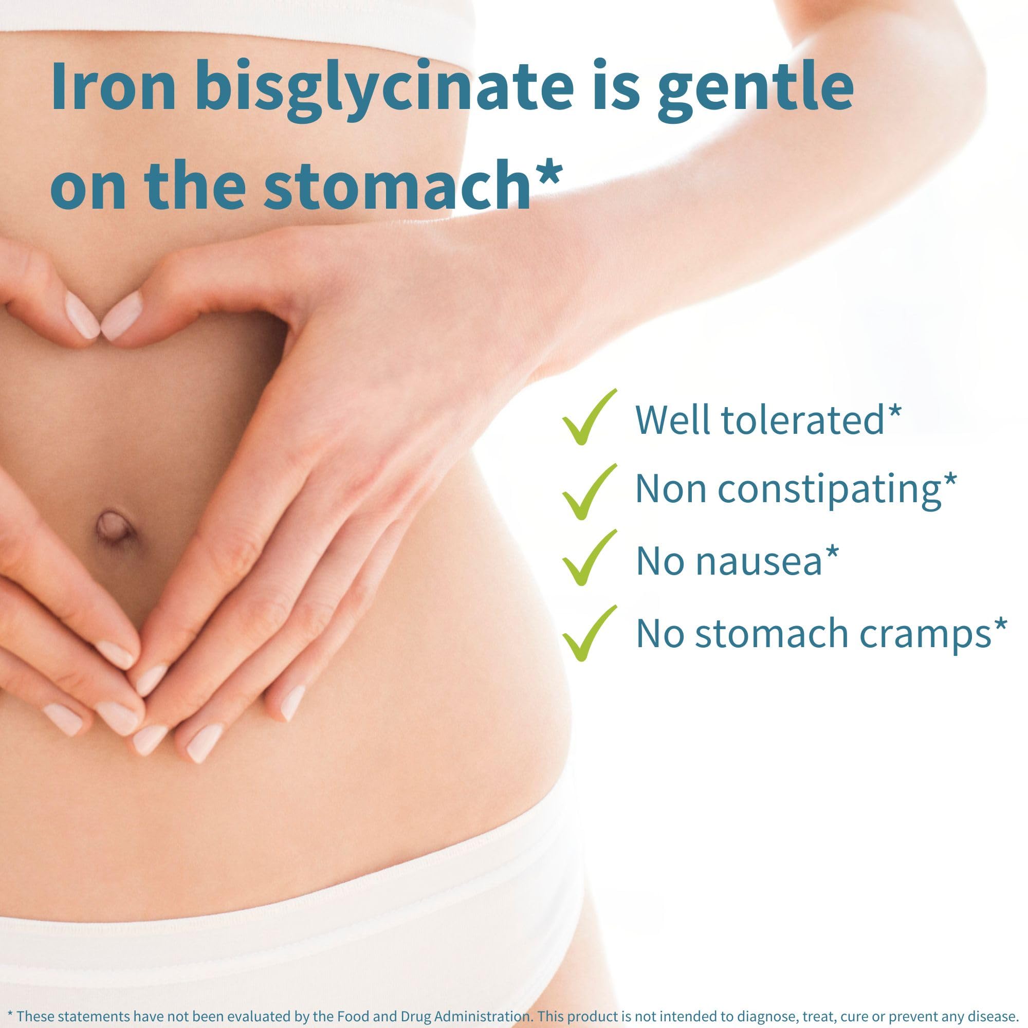 Igennus Clean Iron Bisglycinate 20mg, Vitamin C, 6 Month Supply, Gentle Chelated High Absorption Formula & Targeted Release Ferrous Bisglycinate for Women and Men, One Daily, Vegan, 180 Tablets