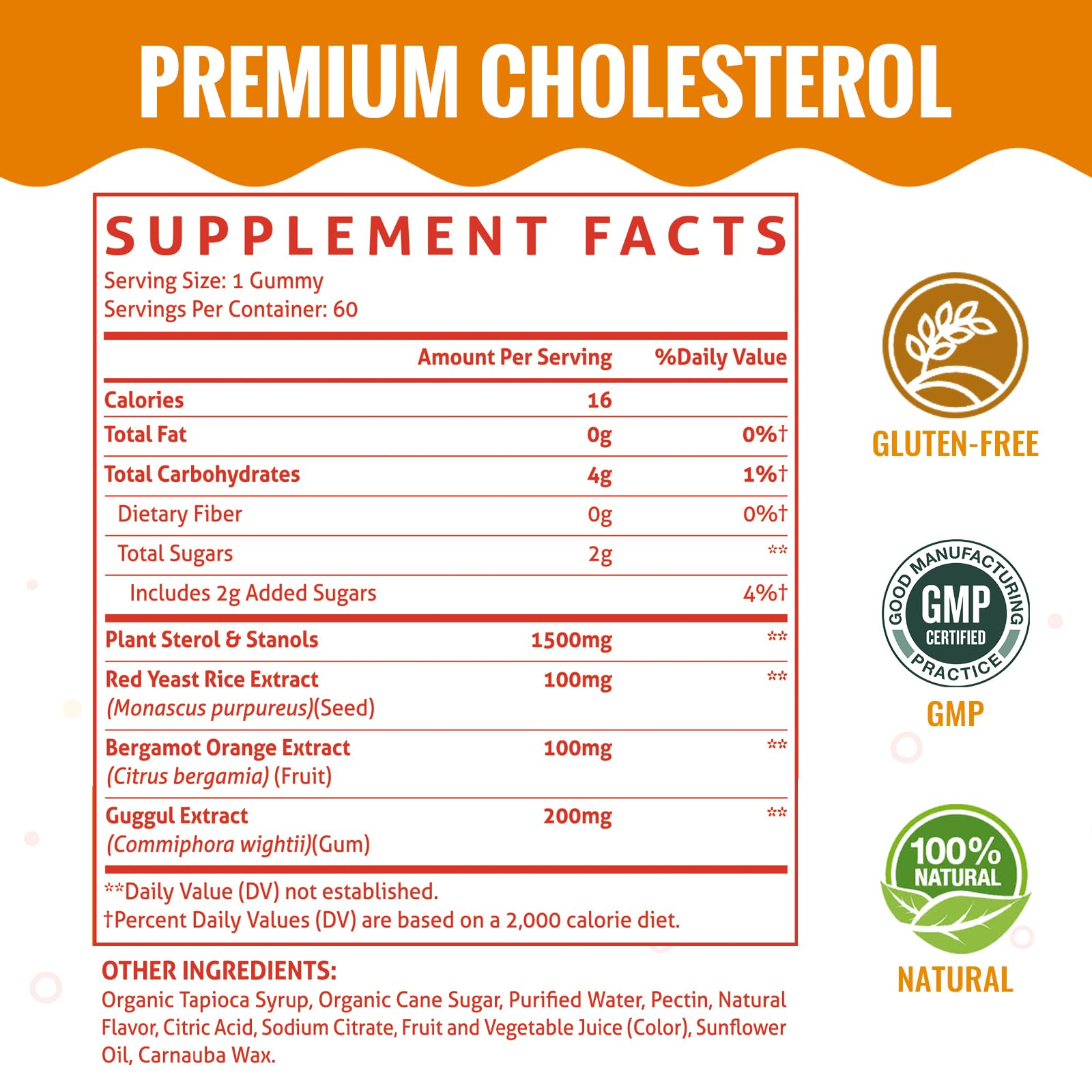 ChiQwench Cholesterol Supplements with 1500 Mg Plant Sterols & Stanols, Cholesterol Support Gummies, Cholesterol Complex Gummies, Maintains Normal Levels, Mixed Berry Flavor, 120 Count