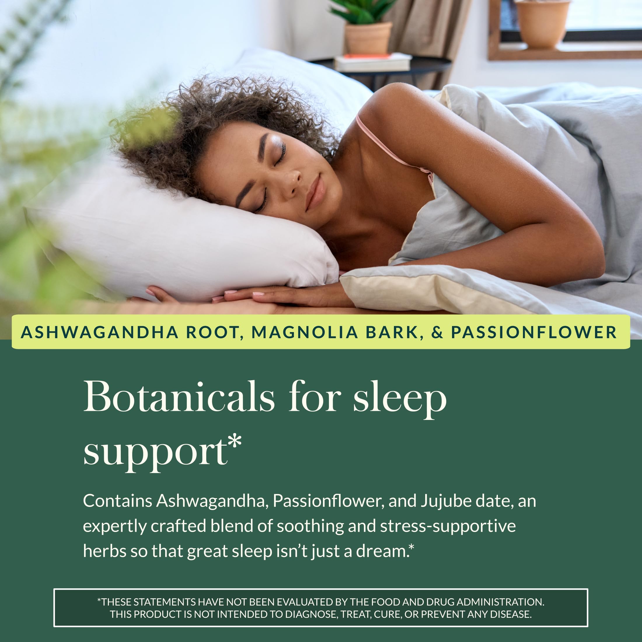 Gaia Herbs SleepThru - Sleep Support Supplement with Ashwagandha Root, Magnolia Bark, Passionflower & Jujube Date* - 120 Vegan Liquid Phyto-Caps (60 Servings)
