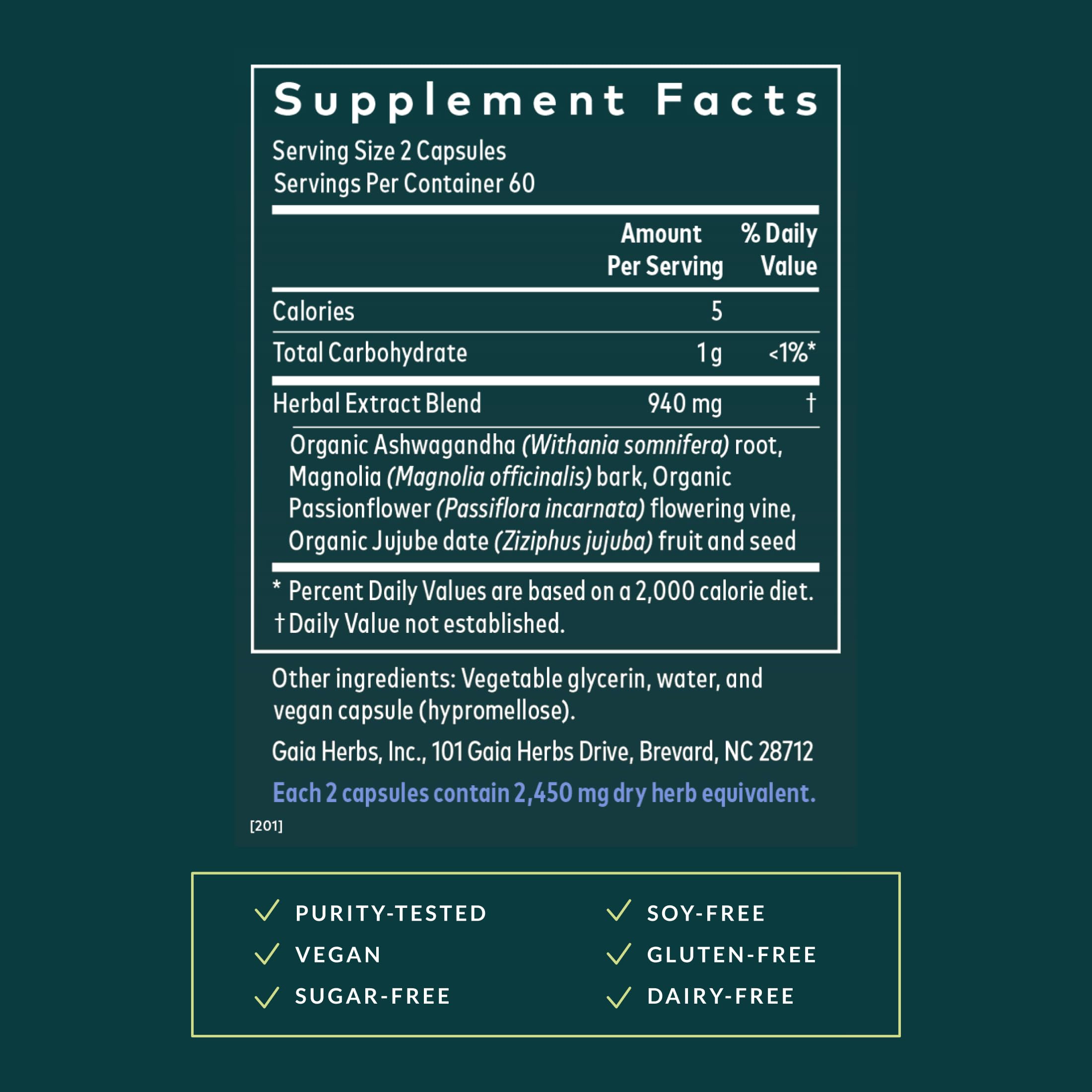 Gaia Herbs SleepThru - Sleep Support Supplement with Ashwagandha Root, Magnolia Bark, Passionflower & Jujube Date* - 120 Vegan Liquid Phyto-Caps (60 Servings)
