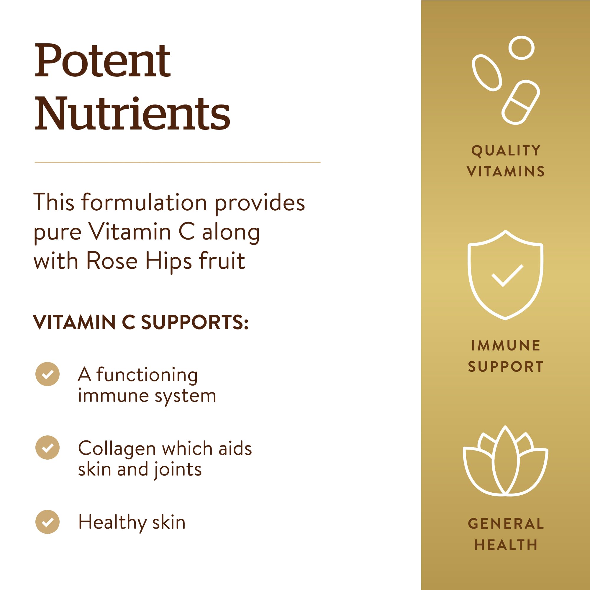 Solgar Vitamin C 1500 mg with Rose HIPS, 180 Tablets - Antioxidant & Immune Support - Overall Health - Supports Healthy Skin & Joints - Non GMO, Vegan, Gluten Free, Dairy Free, Kosher - 180 Servings