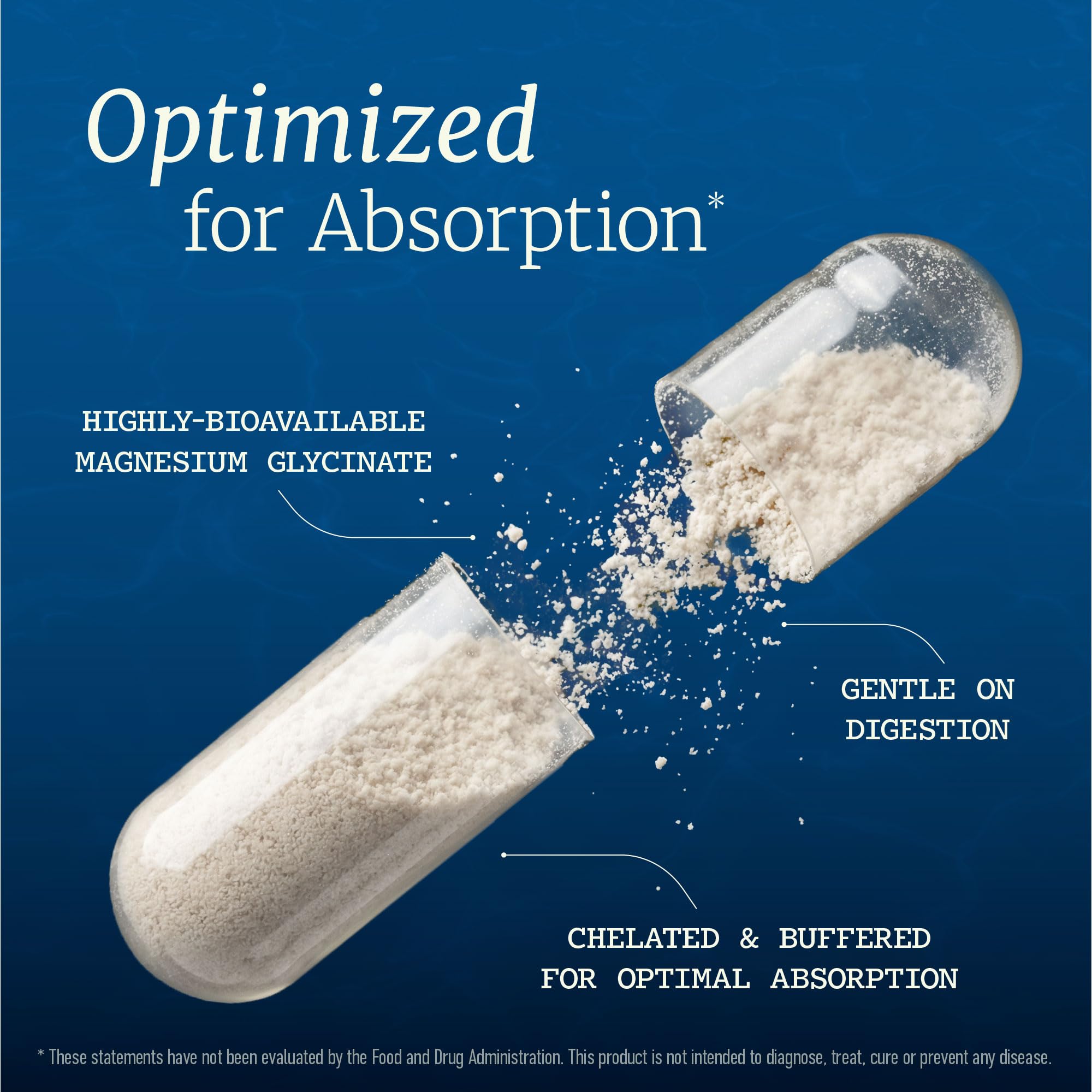 Magnesium Glycinate 500mg | Chelated for High Absorption | Muscle Relaxation, Bones, Heart, Nerve, Sleep & Calm Support for Women & Men | Magnesium Chelate Supplement & Bisglycinate Complex | 240ct