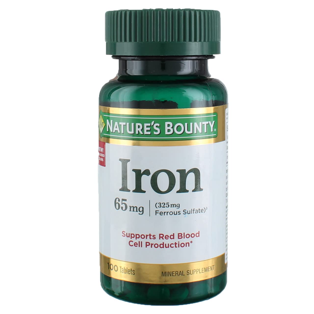 Nature's Bounty Iron 65 mg Tablets 100 Tablets (Pack of 6)