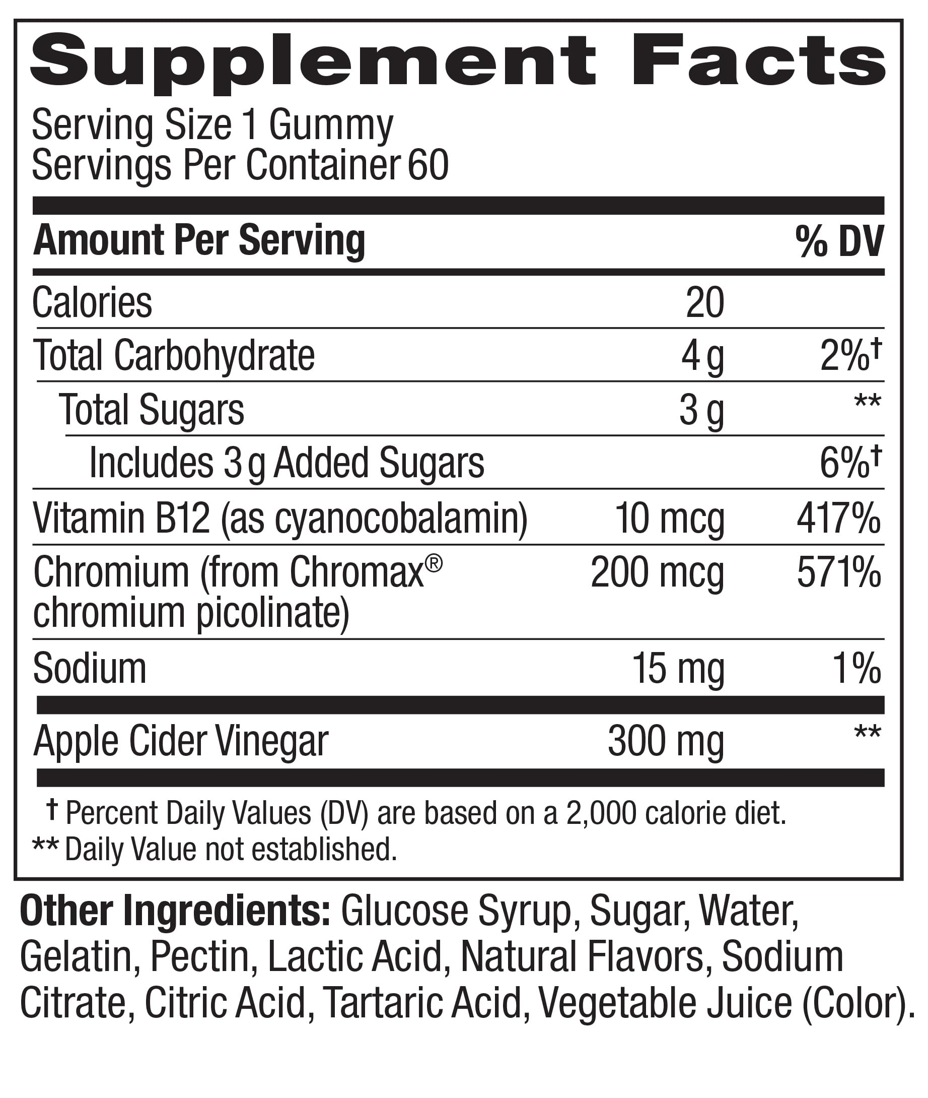 OLLY Metabolism Gummy Rings, Metabolism and Cellular Energy Chewable Supplement,* Apple Cider Vinegar, Vitamin B12, Chromium Picolinate, Apple Flavored, 60 Day Supply - 60 Count