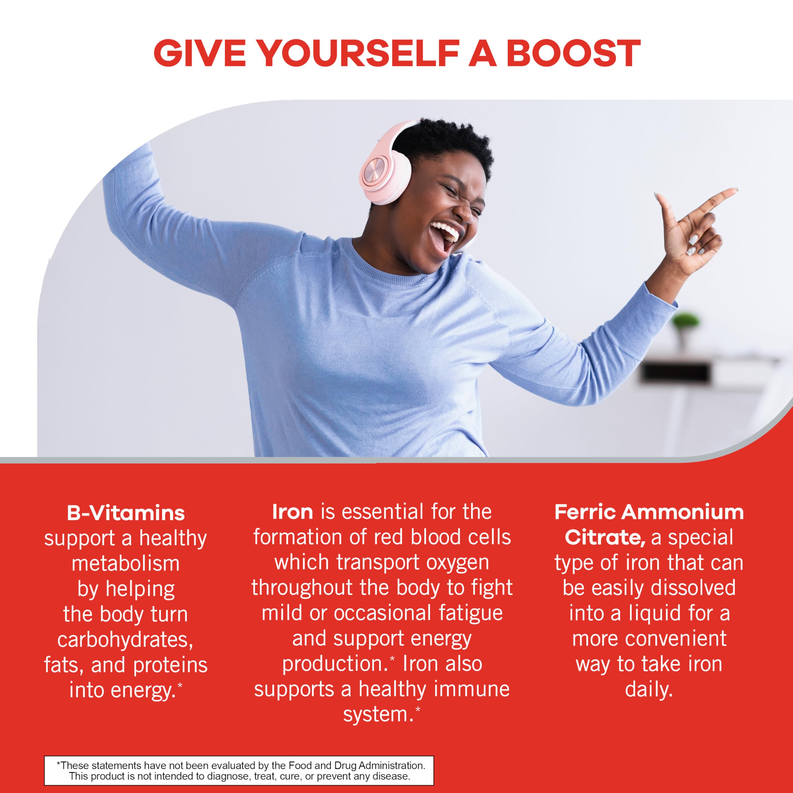 Geritol Liquid Vitamin and Iron Supplement, Energy Support, Contains High Potency B-Vitamins and Iron, Pleasant Tasting, Easy to Swallow, No Artificial Sweeteners, Non-GMO, 12 Oz, 2 Pack