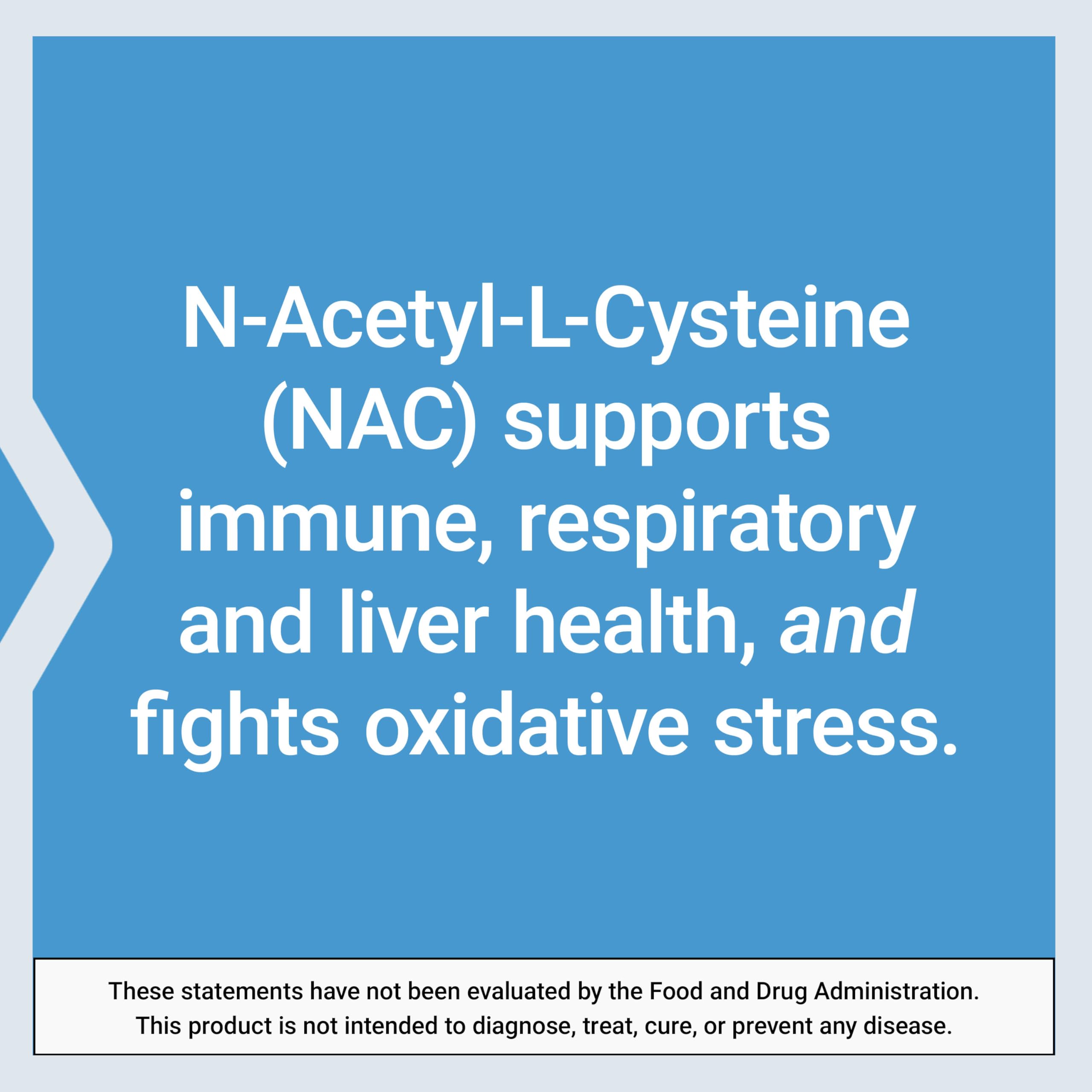 Life Extension N-Acetyl-L-Cysteine (NAC), Immune Response, Respiratory Health, Liver Health, NAC 600 mg, antioxidant Defense, Free radicals, Easy to Absorb - Two Pack x 60 Capsules