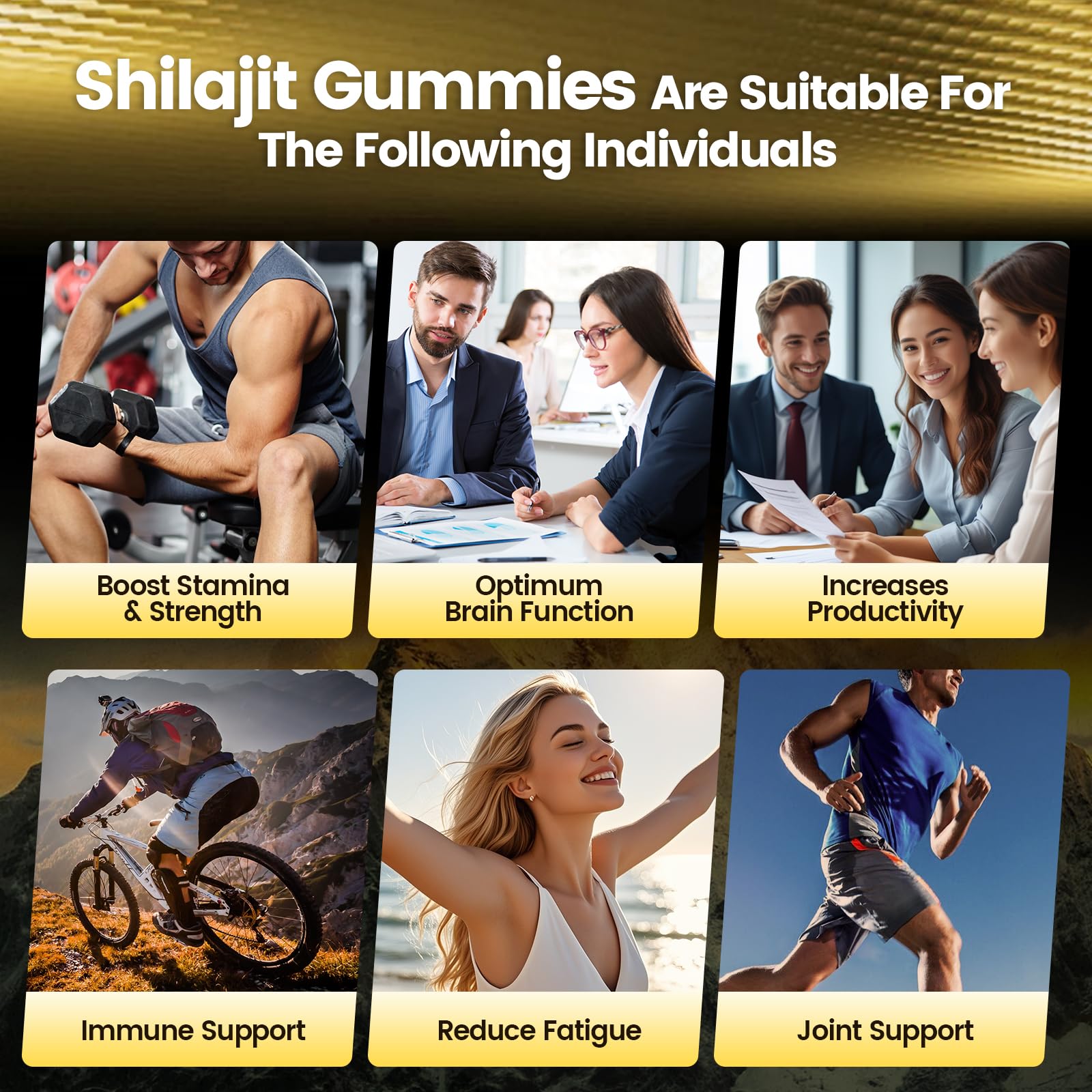 Shilajit for Men & Women Gummies | 4000mg High Potency 10-in-1 Formula with Pure Himalayan Shilajit, Ashwagandha, and 75% Fulvic Acid | Sugar-Free Vegan, 85+ Trace Minerals