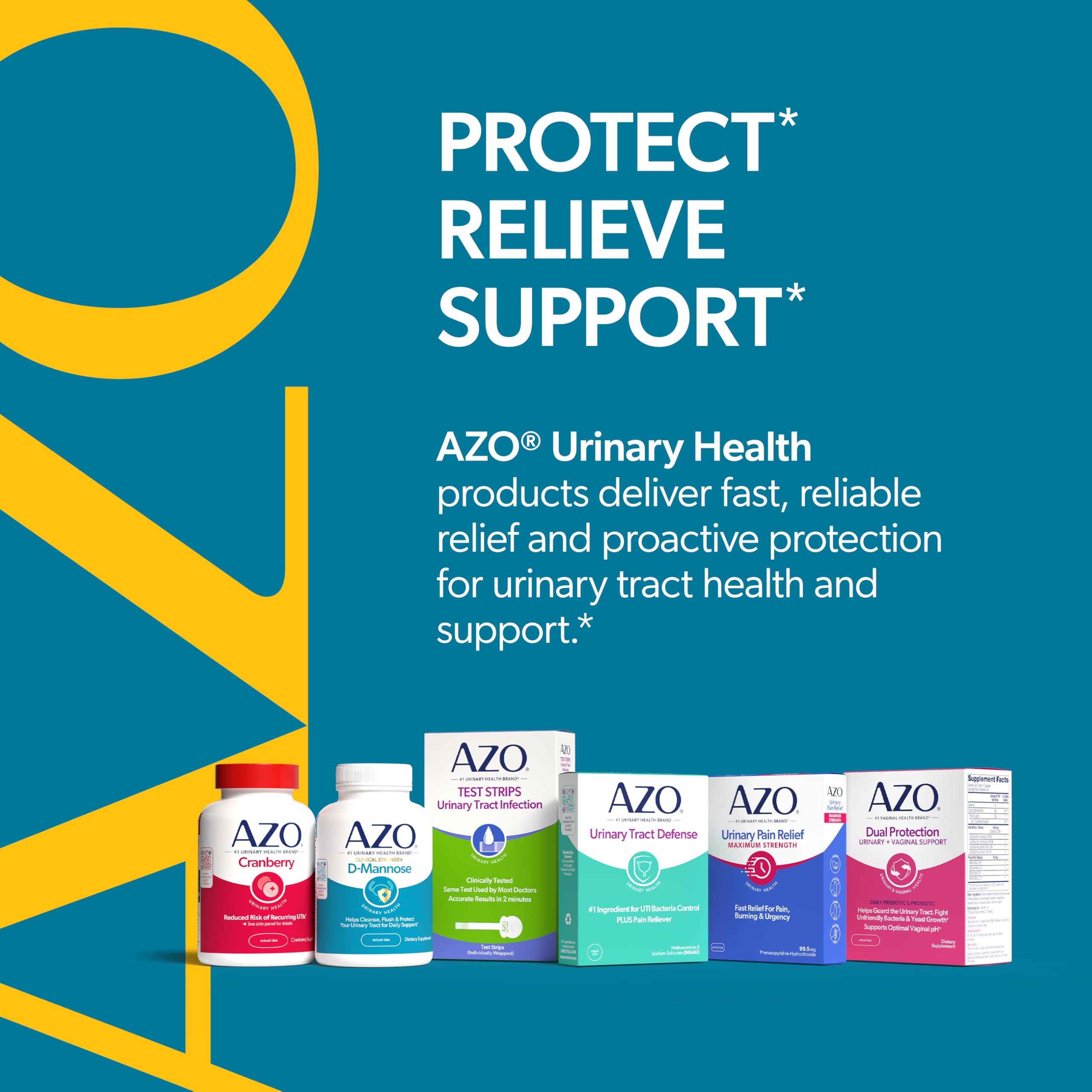 AZO D Mannose Urinary Tract Health, Cleanse, Flush & Protect The Urinary Tract, No.1 Pharmacist Recommended Brand, Clinical Strength, Non-GMO, 120 Count