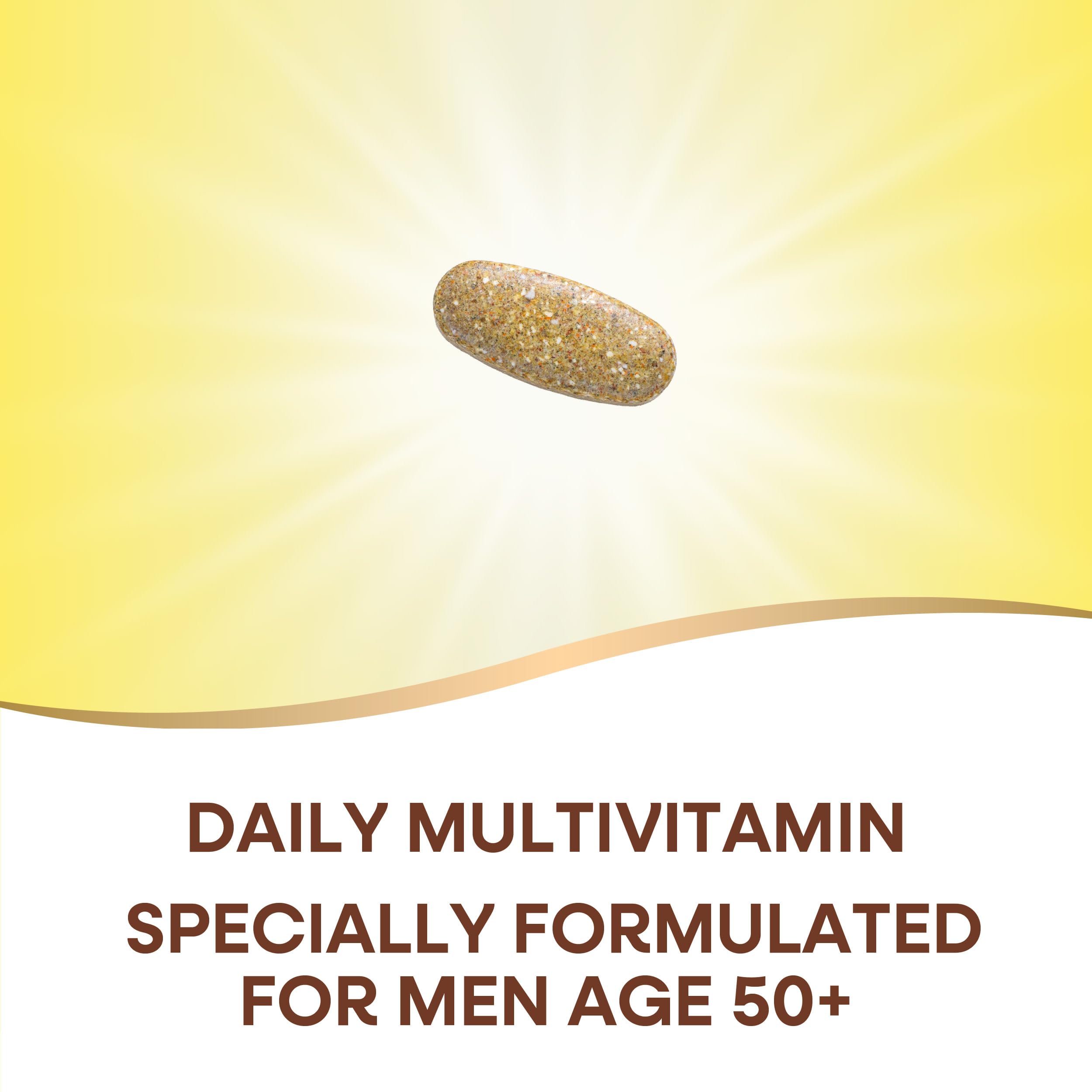 Nature’s Way Alive! Ultra Potency Multivitamin for Men 50 Plus, Complete High Potency Formula with Vitamin D3, C, E, Methyl B12, Supports Cellular Energy, Heart, Brain, and Eye Health,* 150 Tablets