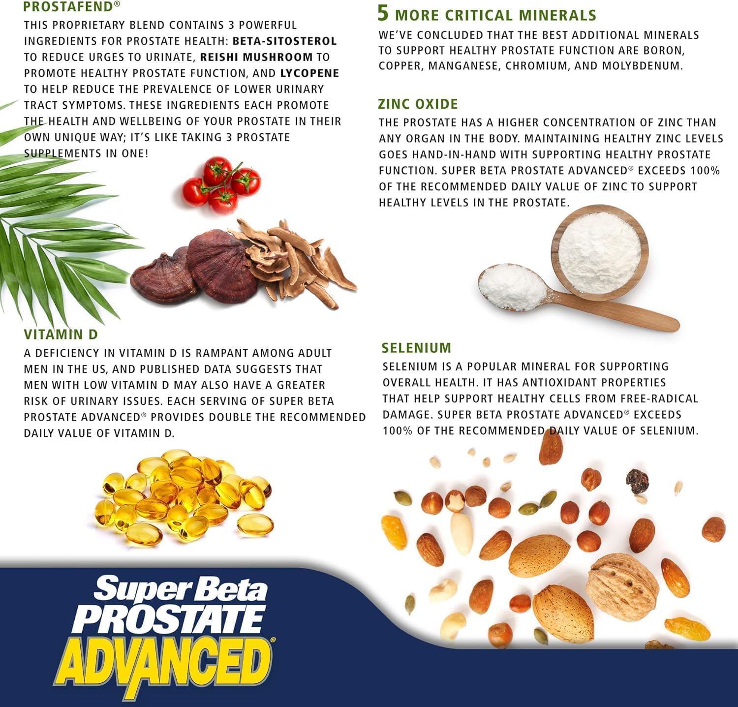 SUPER BETA PROSTATE Advanced – Promote Sleep, Support Bladder Emptying. Prostate Support Supplement for Men's Health with Beta Sitosterol, not Saw Palmetto. (240 Caplets, 4-Pack)