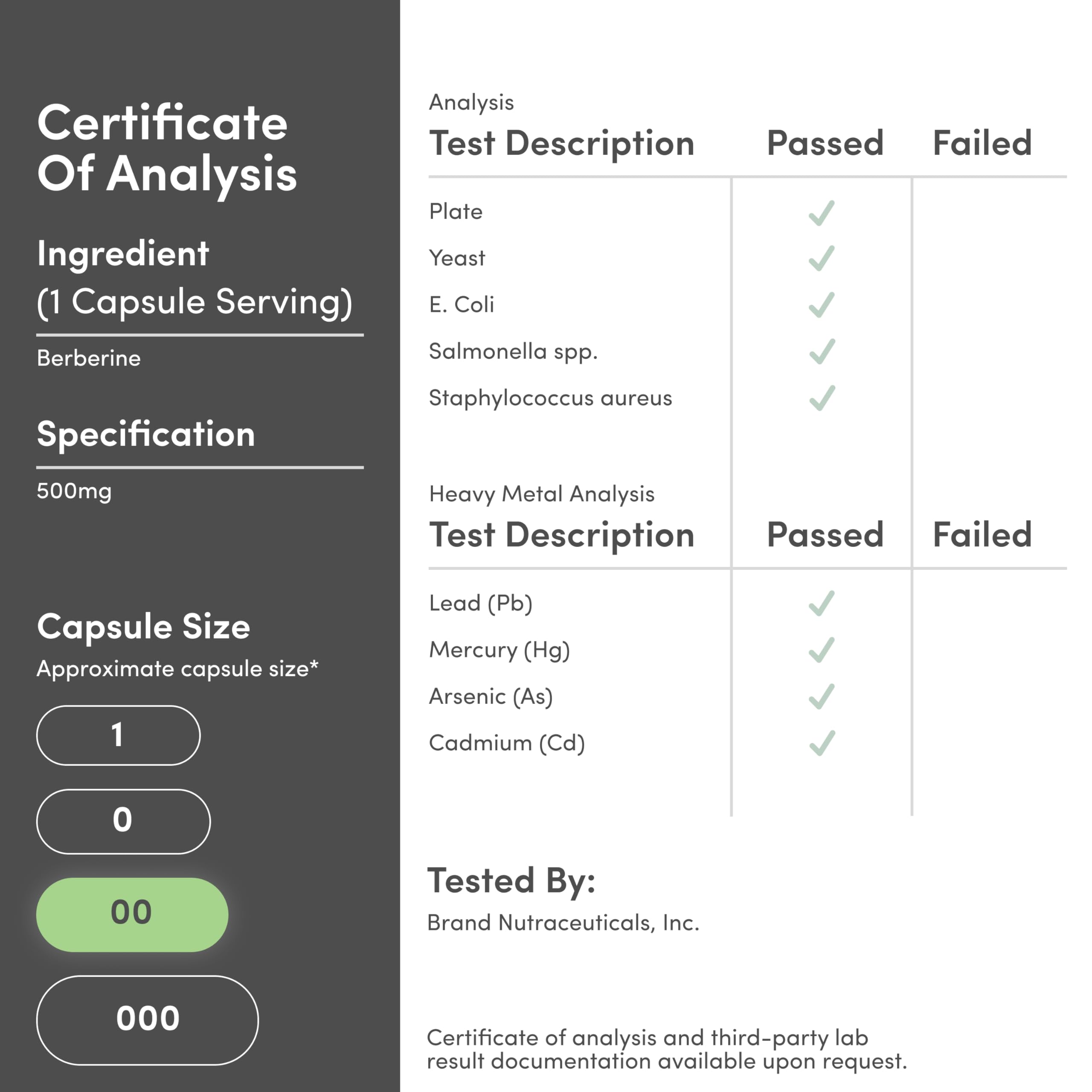 Berberine Supplement 500mg, High Purity 97% HCl, 60 Capsules (Third Party Tested, Non-GMO, Gluten Free, Vegan Safe) AMPK Activator - Berberine HCL for Cardiovascular Health by Double Wood