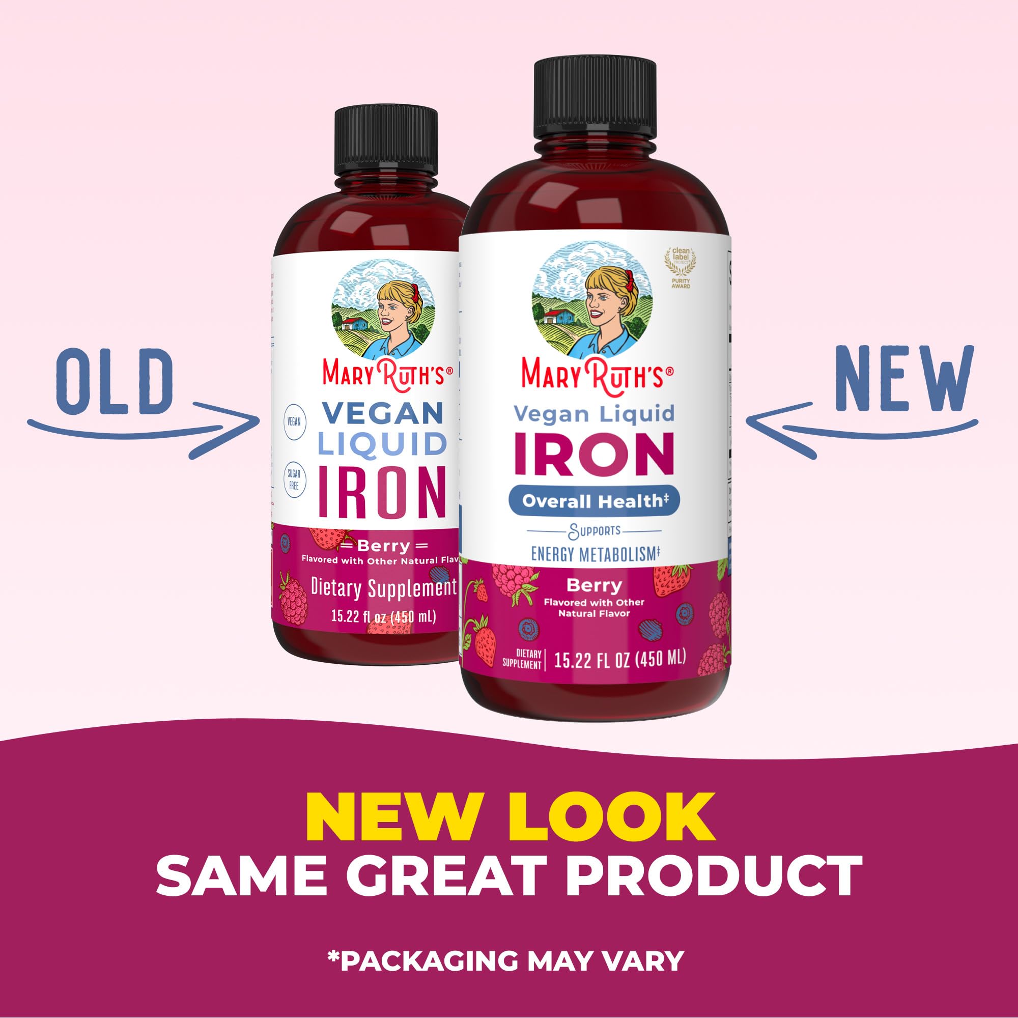 Iron Supplement for Women Men & Kids | Liquid Iron Supplement for Women Men & Kids | Iron for Healthy Blood & Oxygen | Ages 4 & Up | Sugar Free | Vegan | Non-GMO | Gluten Free | 15.22 Fl Oz