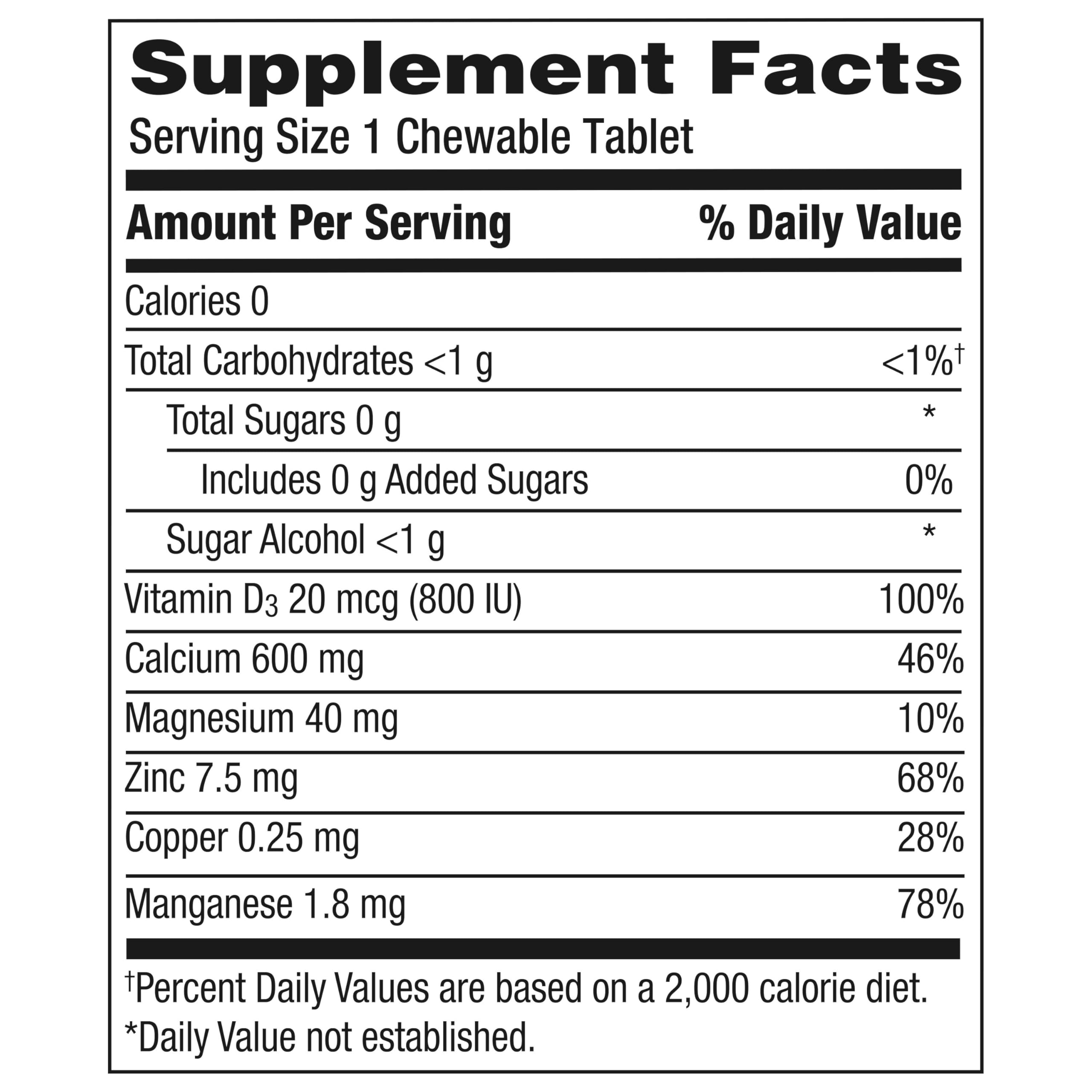 Caltrate Chewables 600 +D3 Plus Minerals Calcium and Vitamin D, Sugar Free, Cherry, Orange and Fruit Punch, 90 Count