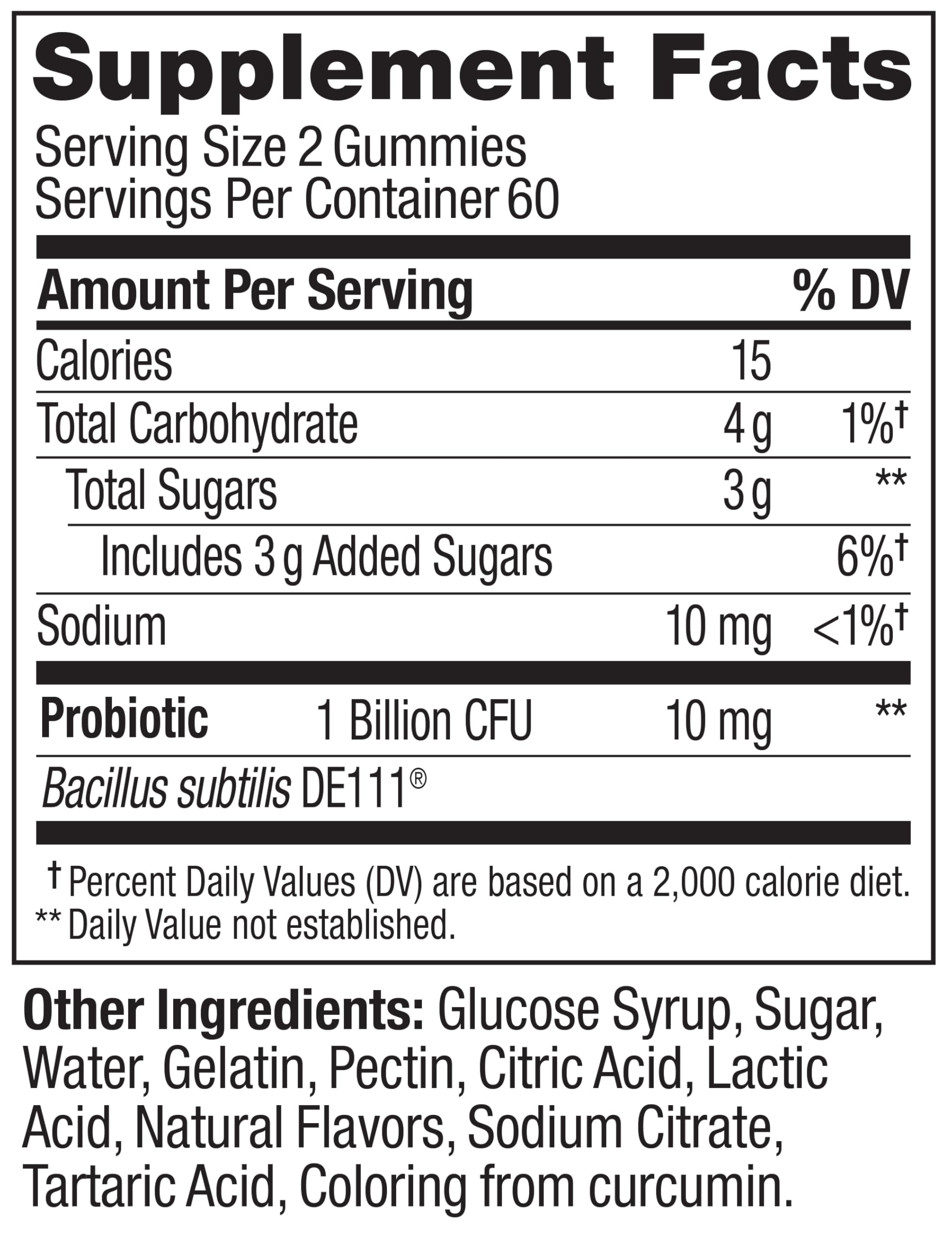 OLLY Probiotic Gummy, Immune and Digestive Support, 1 Billion CFUs, Chewable Probiotic Supplement, Mango, 60 Day Supply - 120 Count