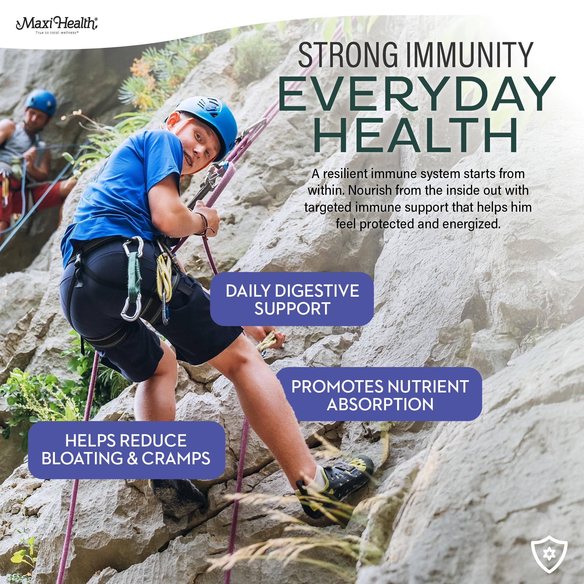 Teen Vitamins for Boys 12-17 - Teen Multivitamin Supreme with D3, Iron, Calcium, Biotin, Digestive Enzymes – Teenager Boy Multi Vitamins for Energy, Brain & Mood Support – 60 Count