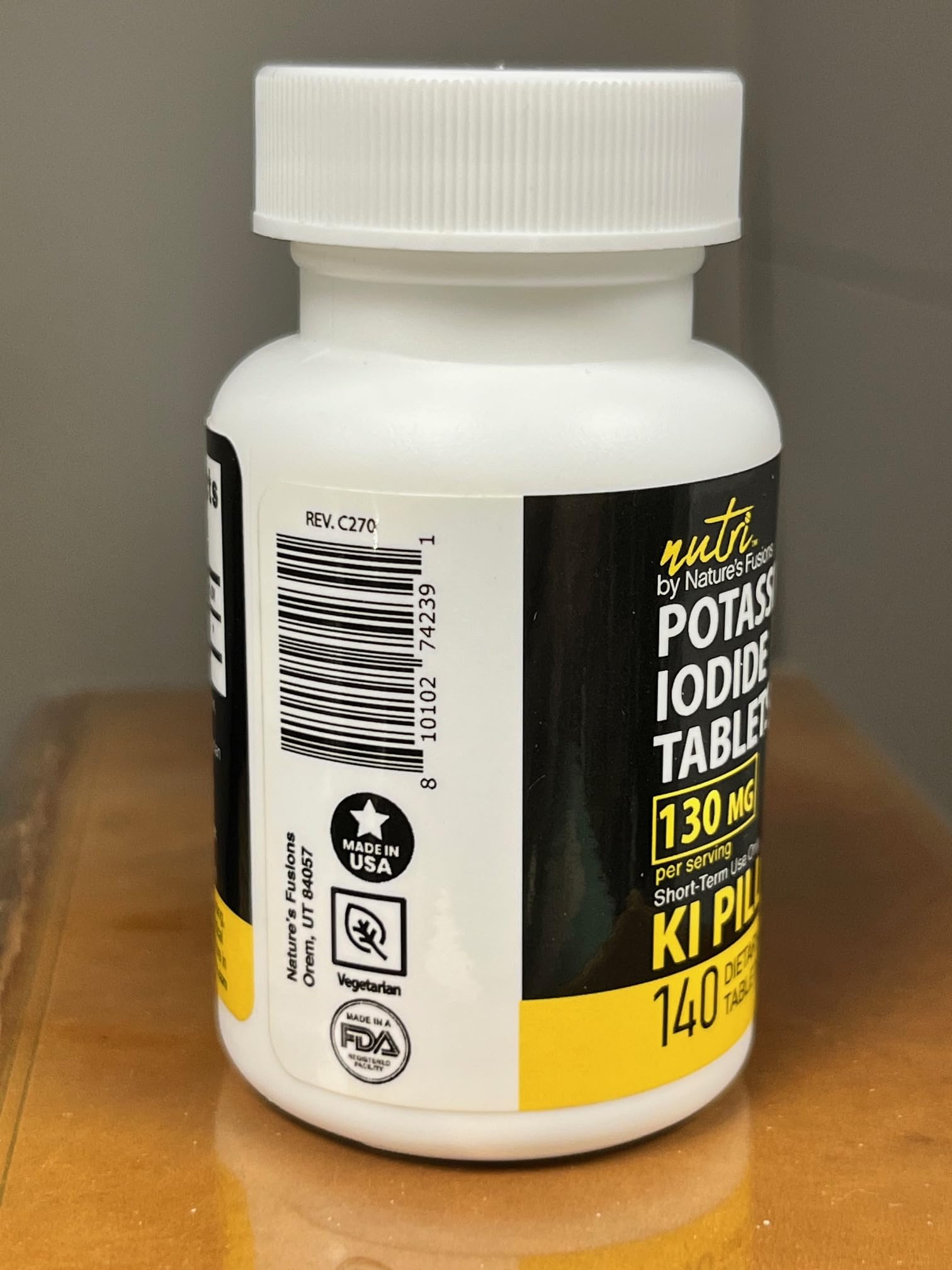 Nature's Fusions Potassium Iodide Tablets 130 mg (140 Tablets) EXP 10/2032 - Ki Pill - YODO Naciente